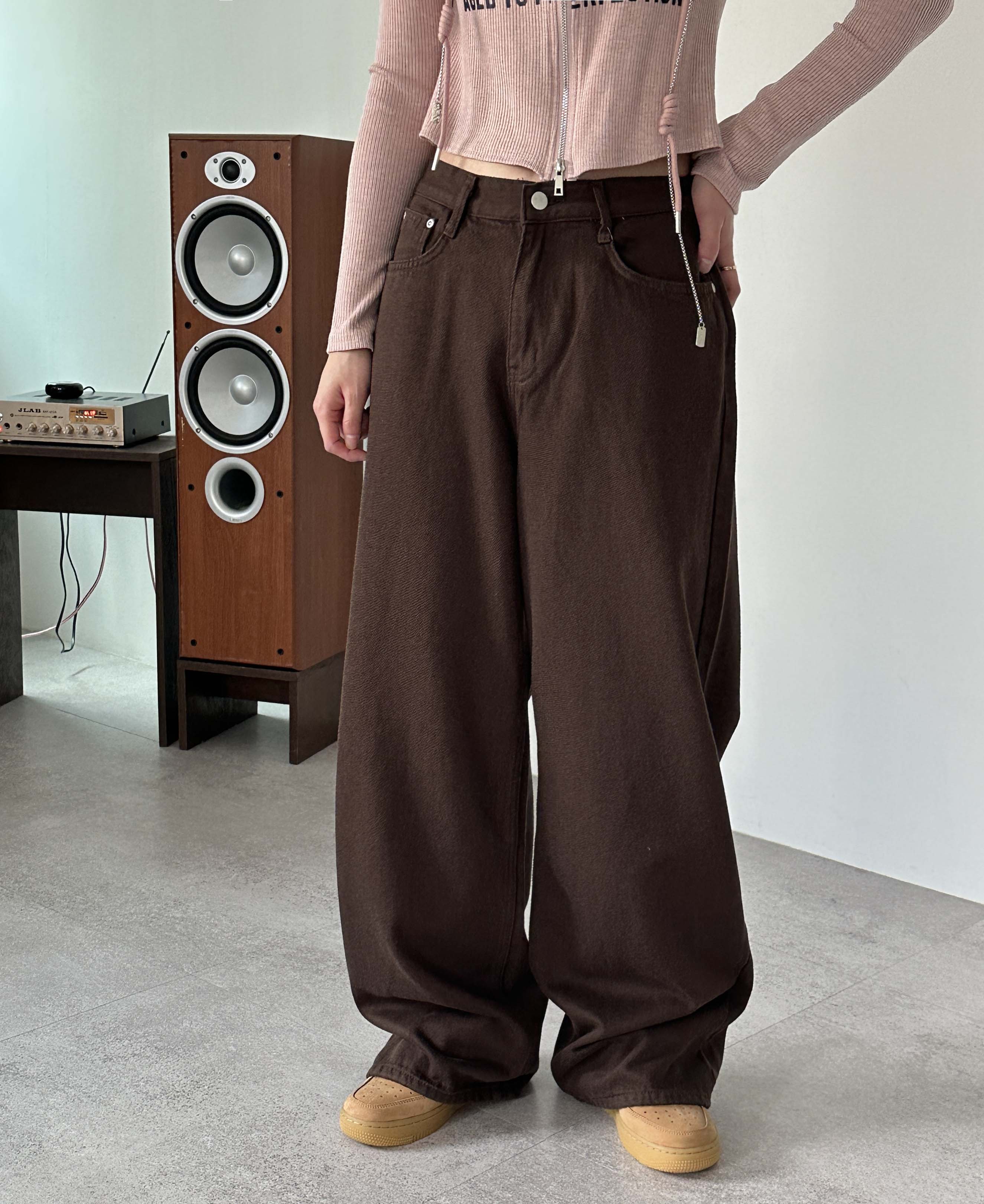 タンジェントGEORGES コットン チノ2プリーツ ワイドパンツ trim_ofcrs_item985e5c7cff2111e