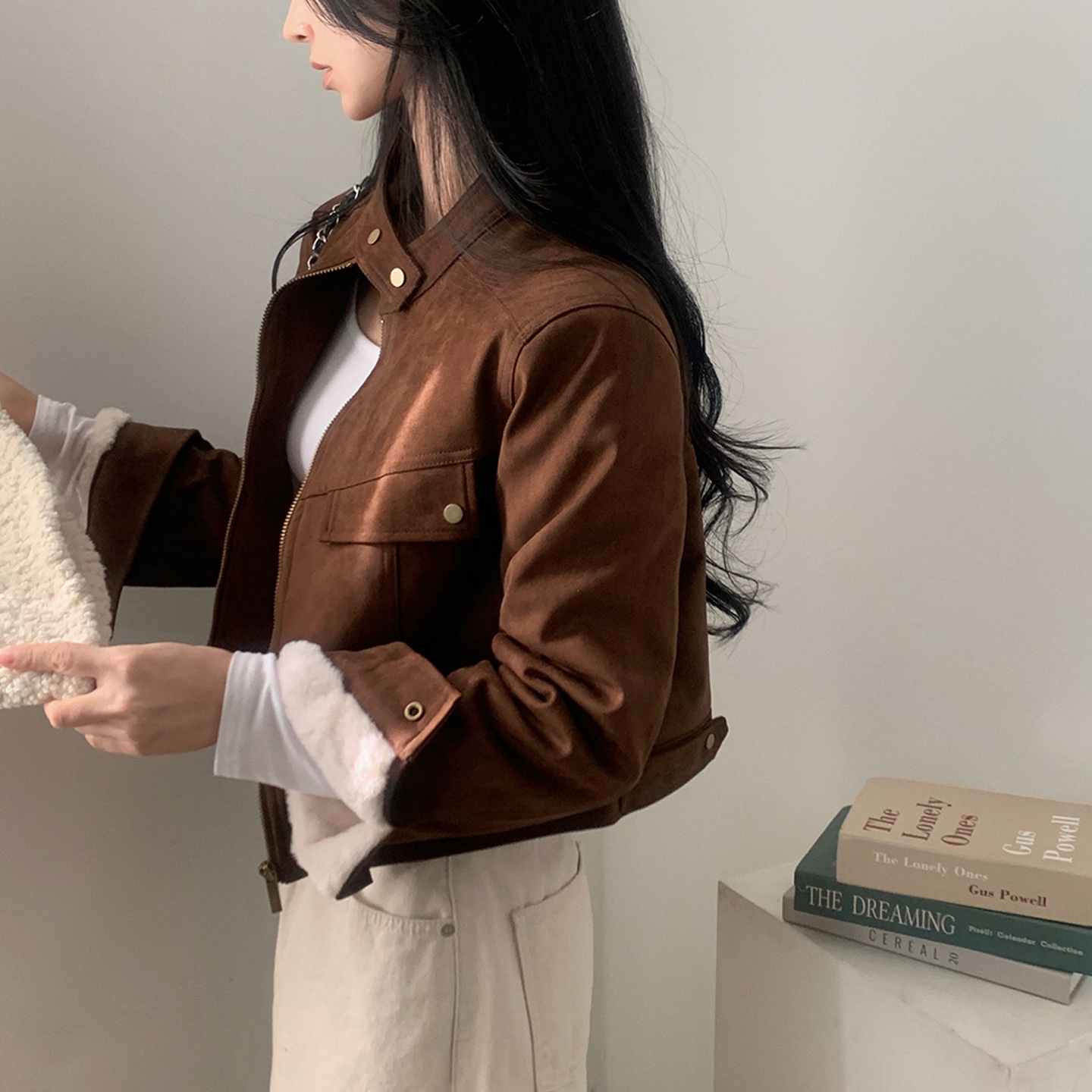 スエードボアクロップドジャケット | ファッション通販サイト NUGU