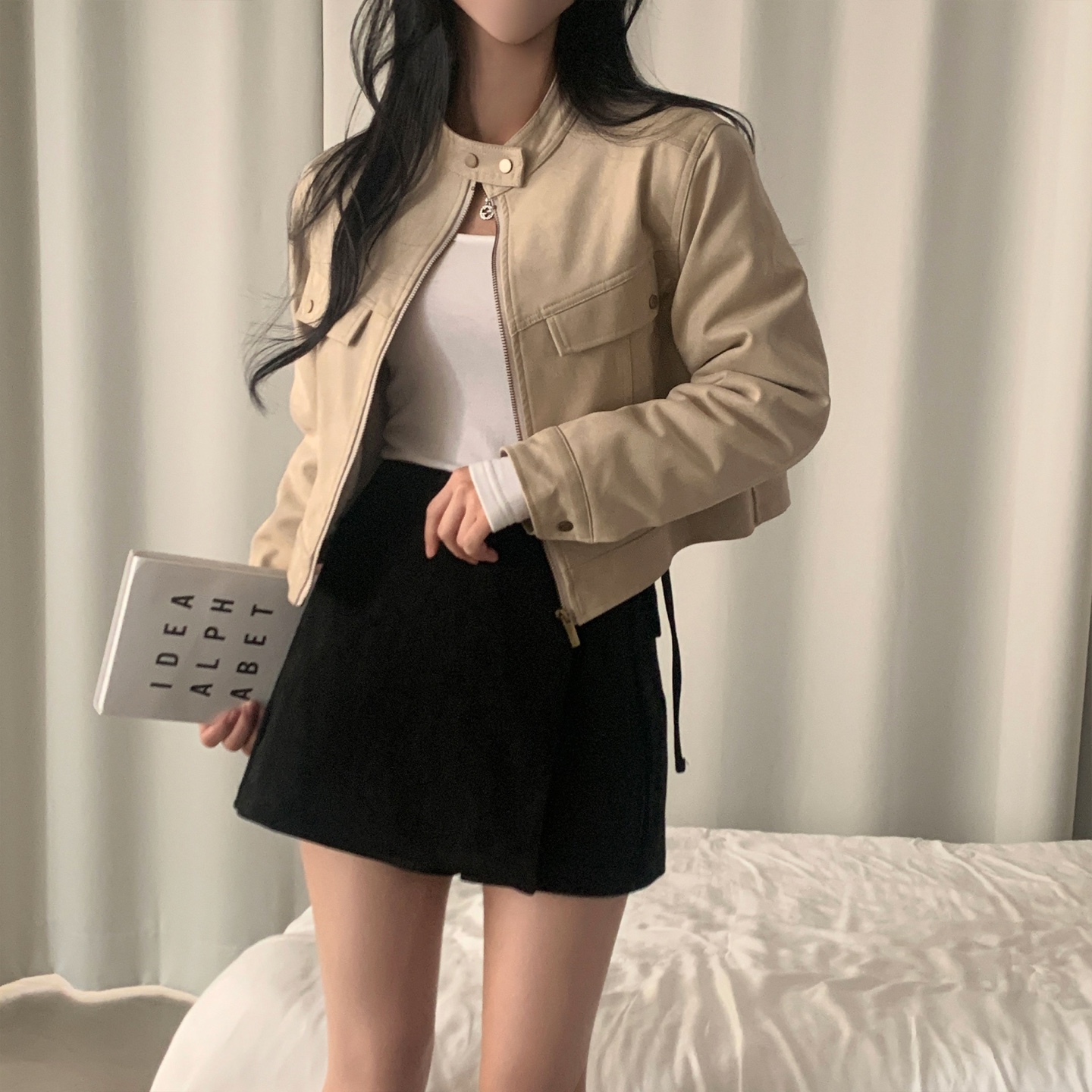 スエードボアクロップドジャケット | ファッション通販サイト NUGU