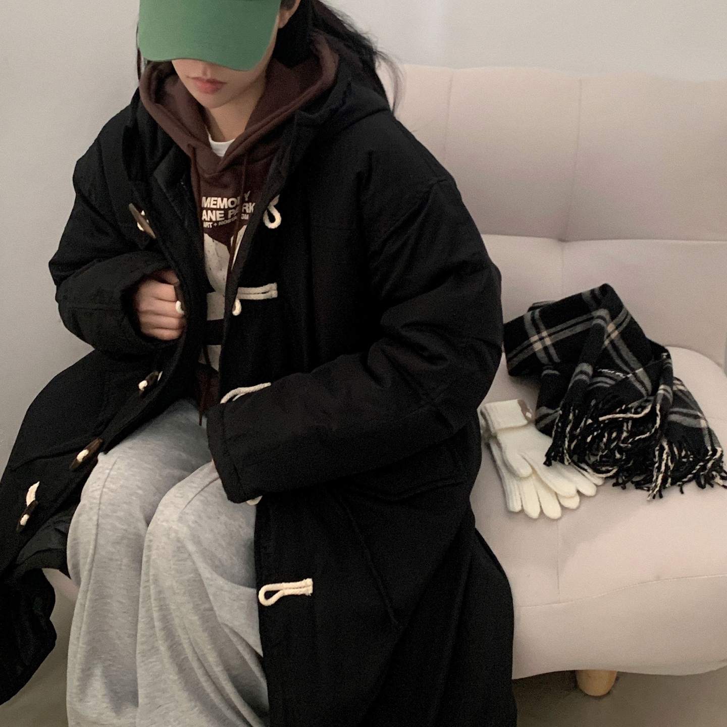 ダッフルフード付きロングダウン | ファッション通販サイト NUGU