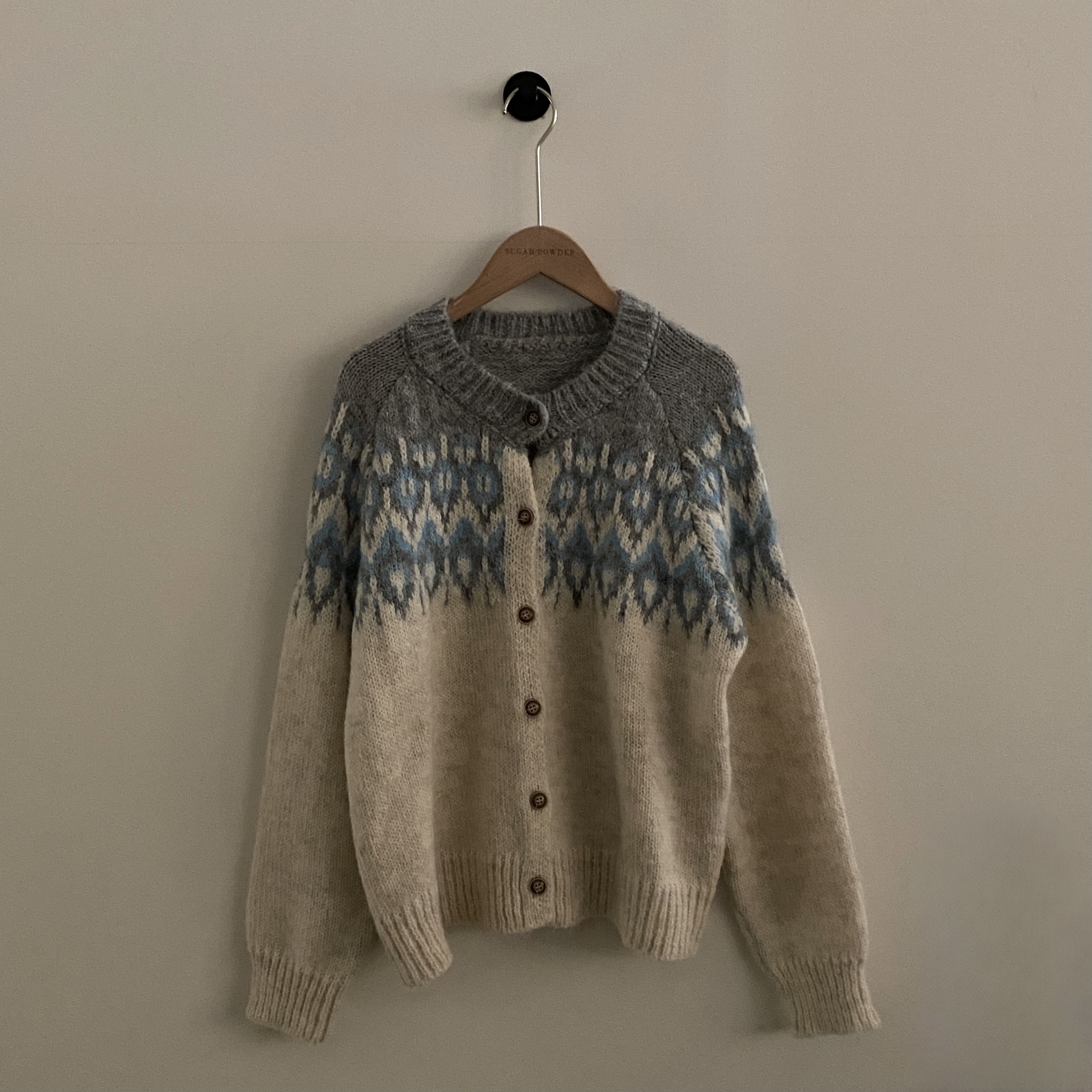 ノルディック柄アンゴラニットカーディガン | ファッション通販