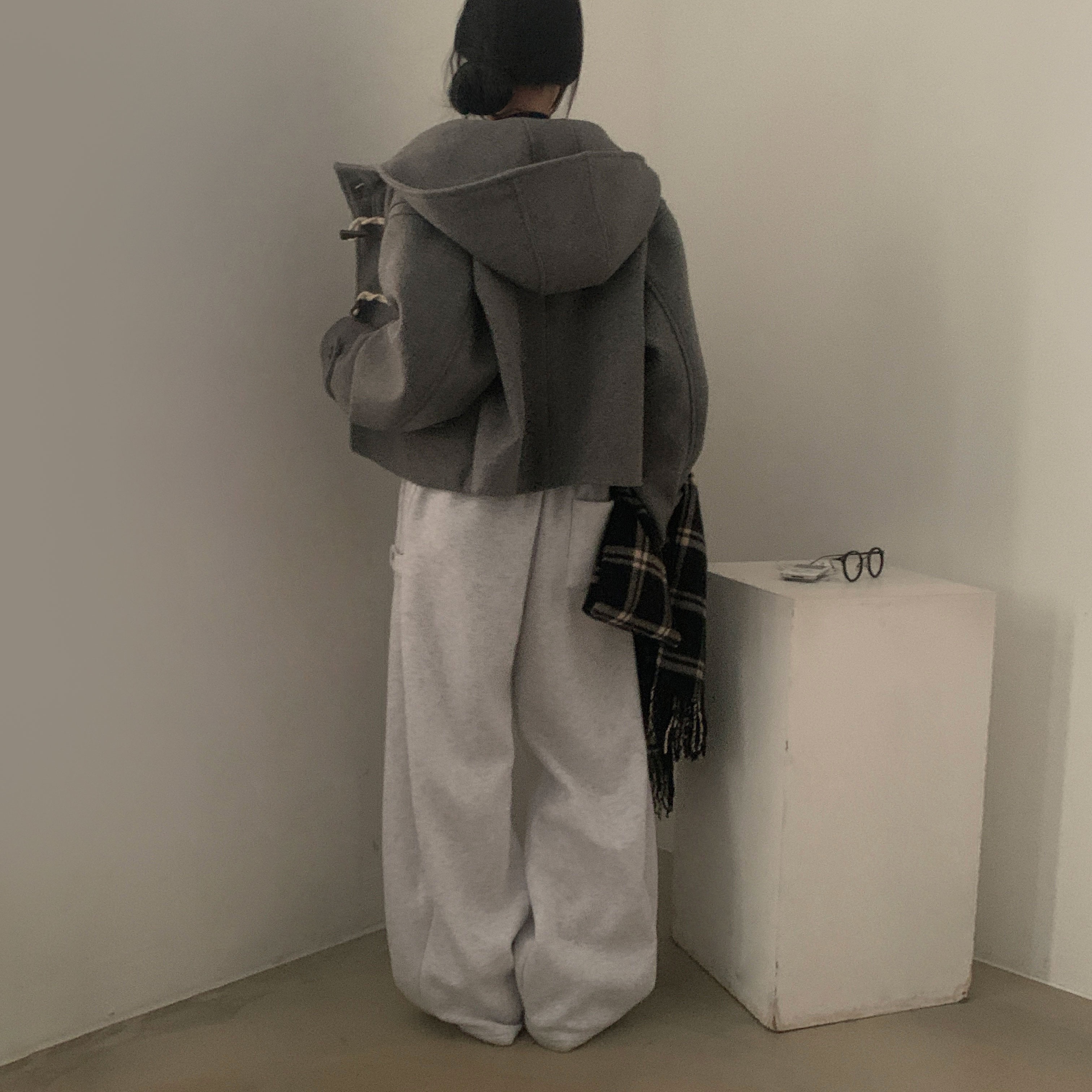 フード付きハイネックショートダッフルコート | ファッション通販