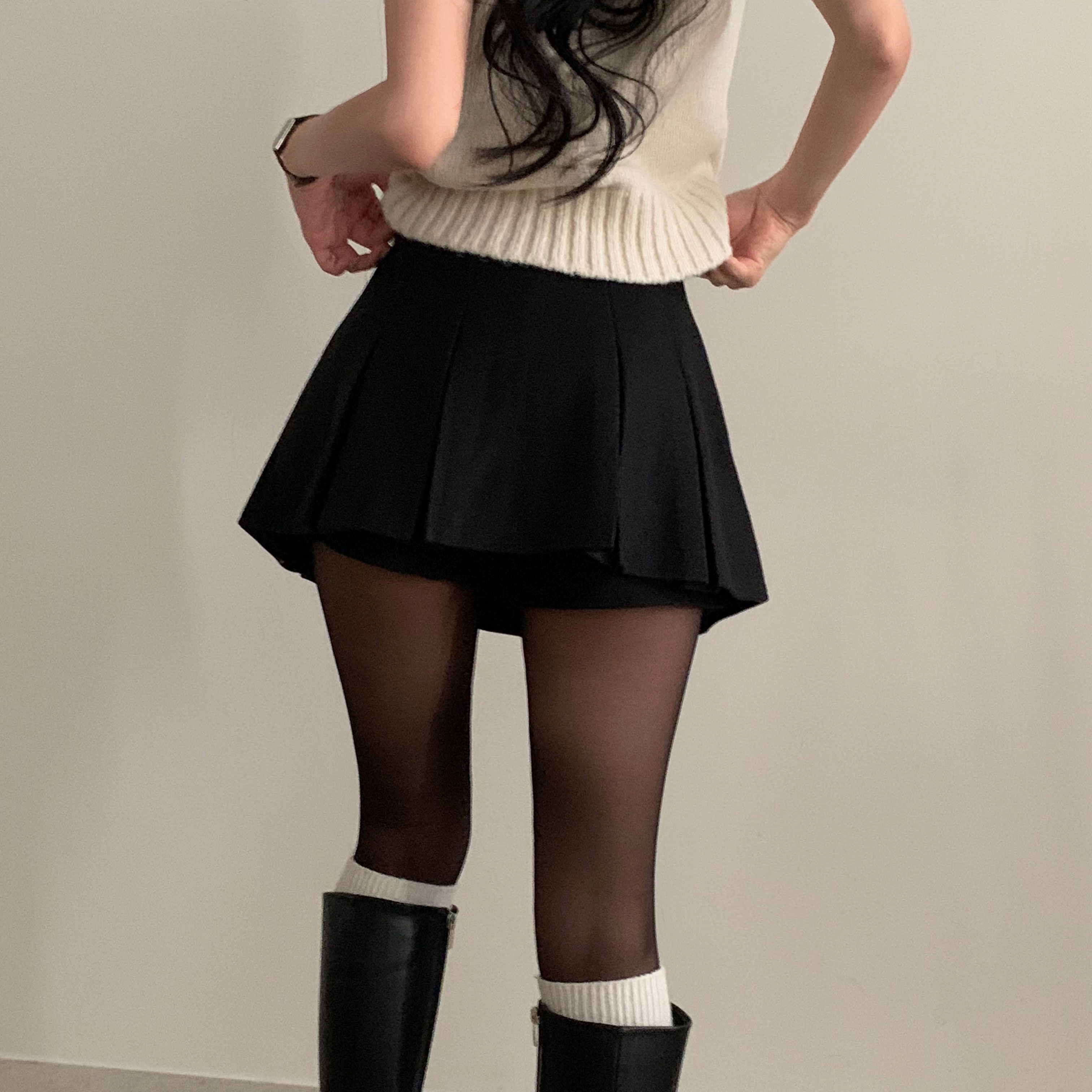 プリーツシャーリングAラインミニスカート | ファッション通販