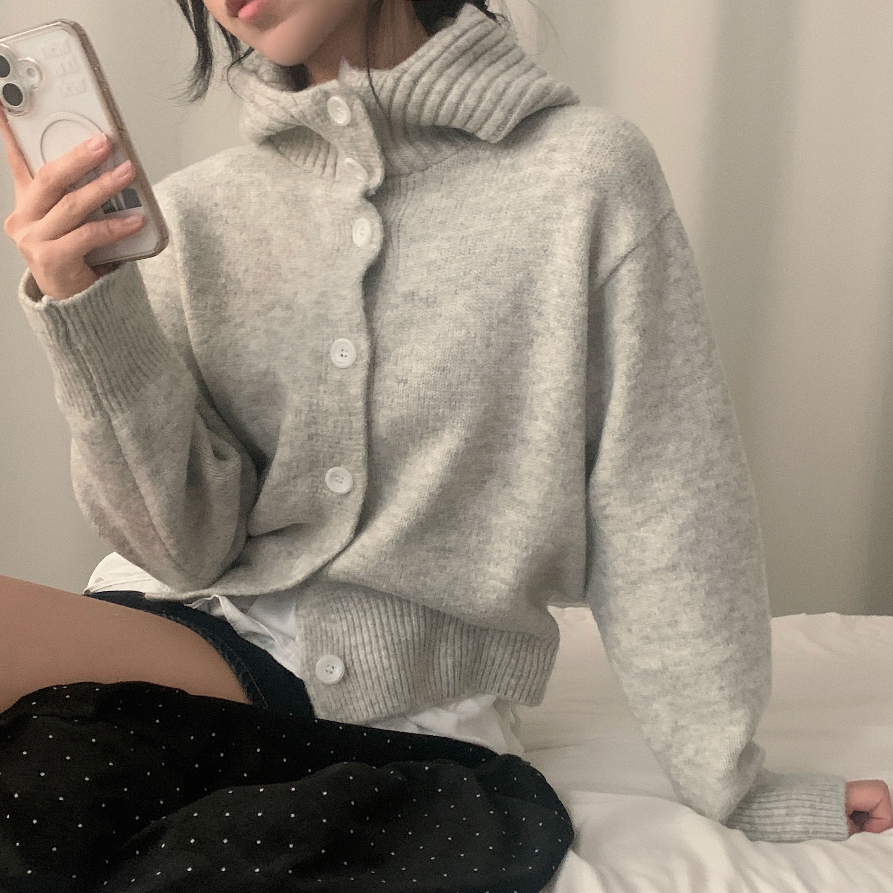 (N) nugu ツータックワイドスラックス ボアハイネックカーディガン ロニーツータックワイドスラックス | ファッション通販サイト NUGU