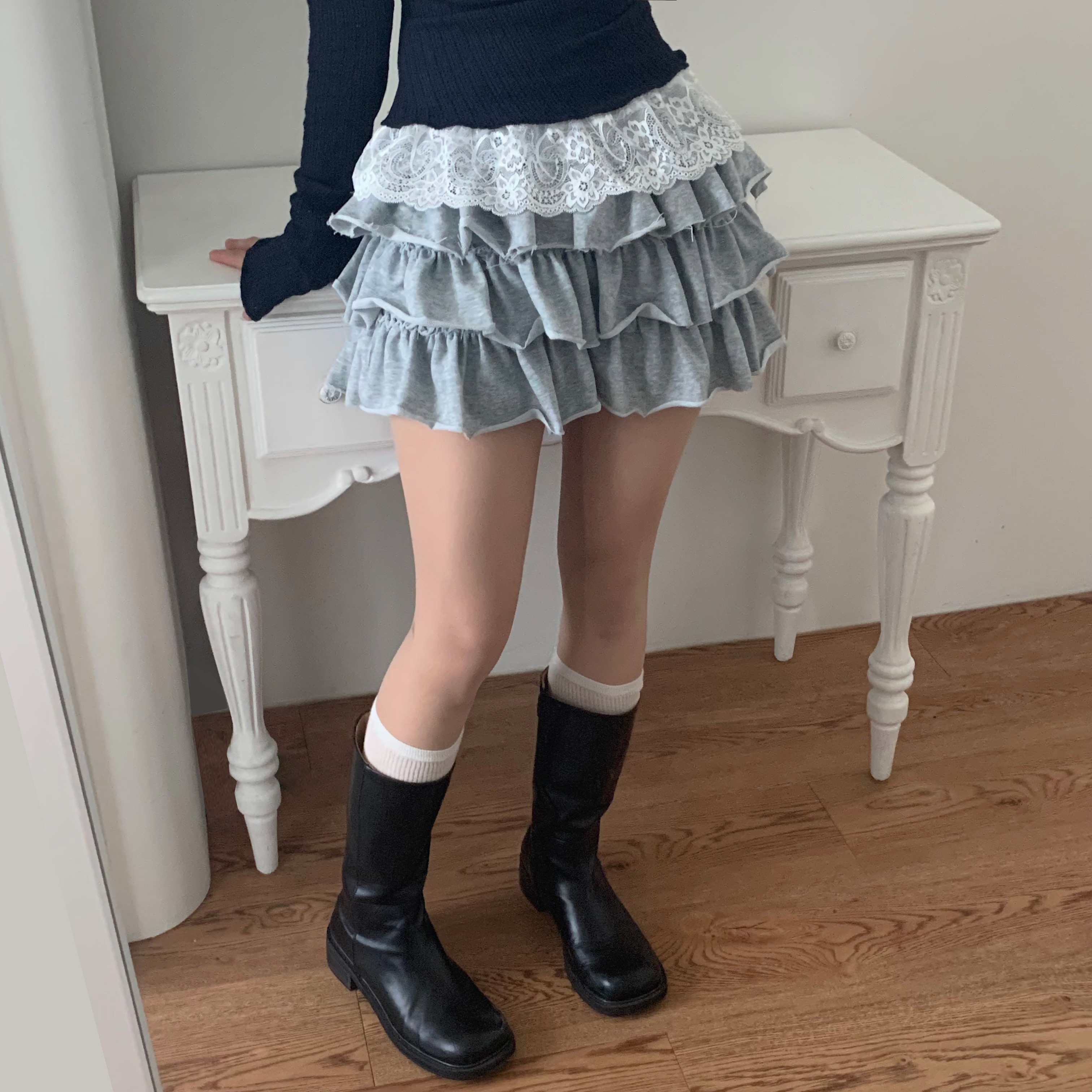 専用！新品未使用【レア】CHANEL フリルミニスカート 36 22AW☆すぐ届く！ 【CHANEL シャネル】 ミニスカート 関税込