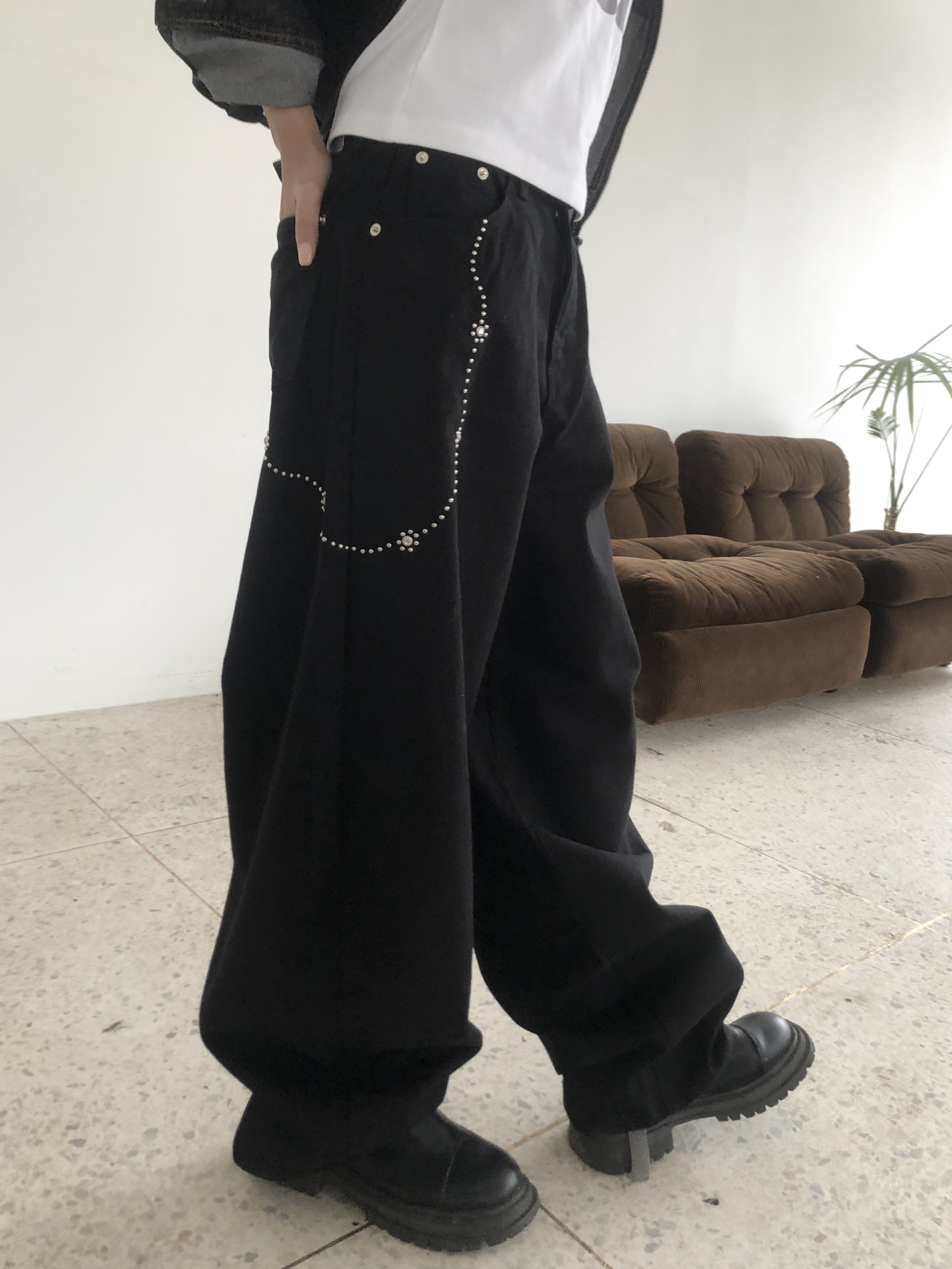 パンツ Yuuun キュービックフラワーラインパンツ | ファッション通販サイト NUGU