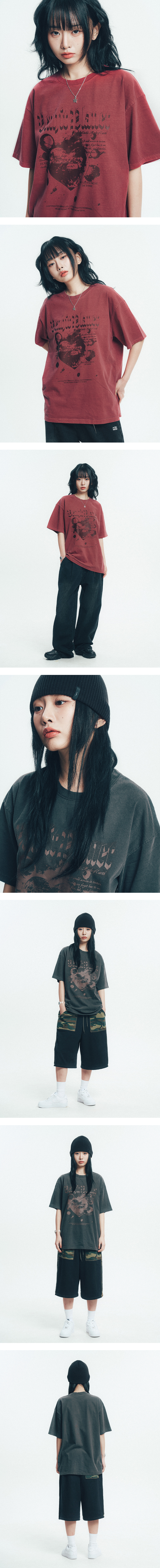 ◆25SS VENHIT Dark Planet Pigment T-shirt/3色◆ MUSINSA公式 | VENHIT Dark Planet Pigment Short Sleeve T-shirt