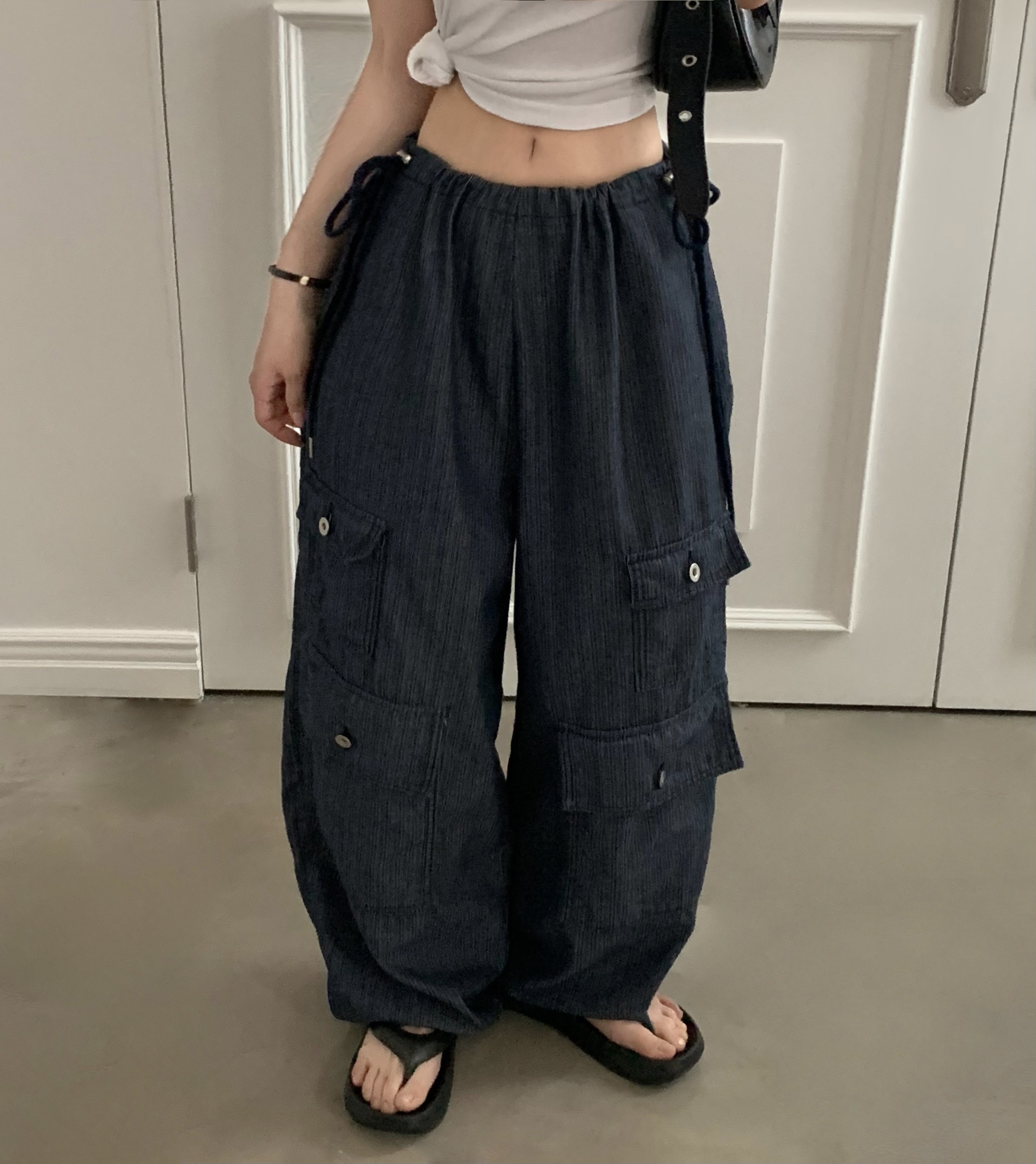 ワイドカーゴパンツ カーゴワイドジョガーパンツパンツ | ファッション通販サイト NUGU