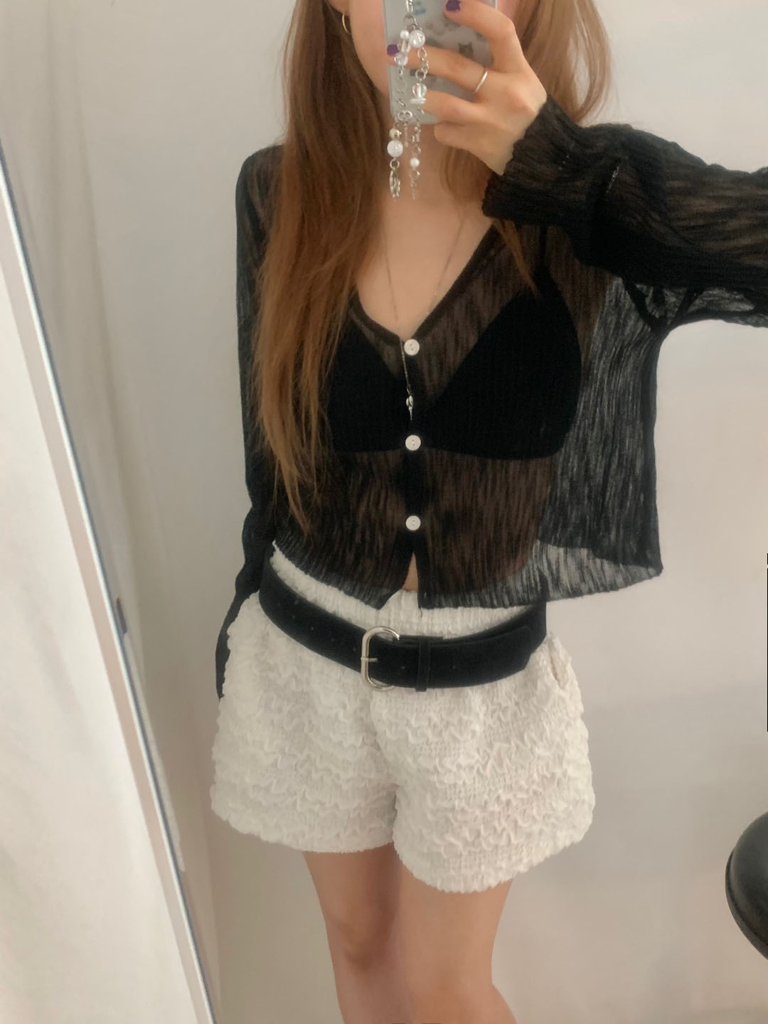 シースルーウェーブカーディガン | ファッション通販サイト NUGU