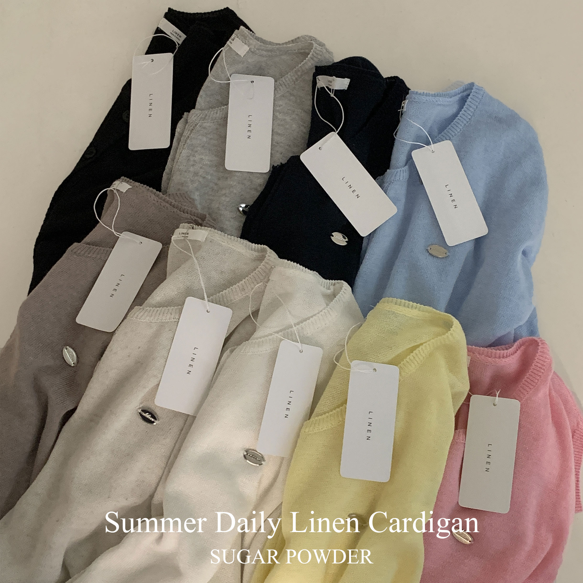 9color]ペンダントリネンニットカーディガン | ファッション通販