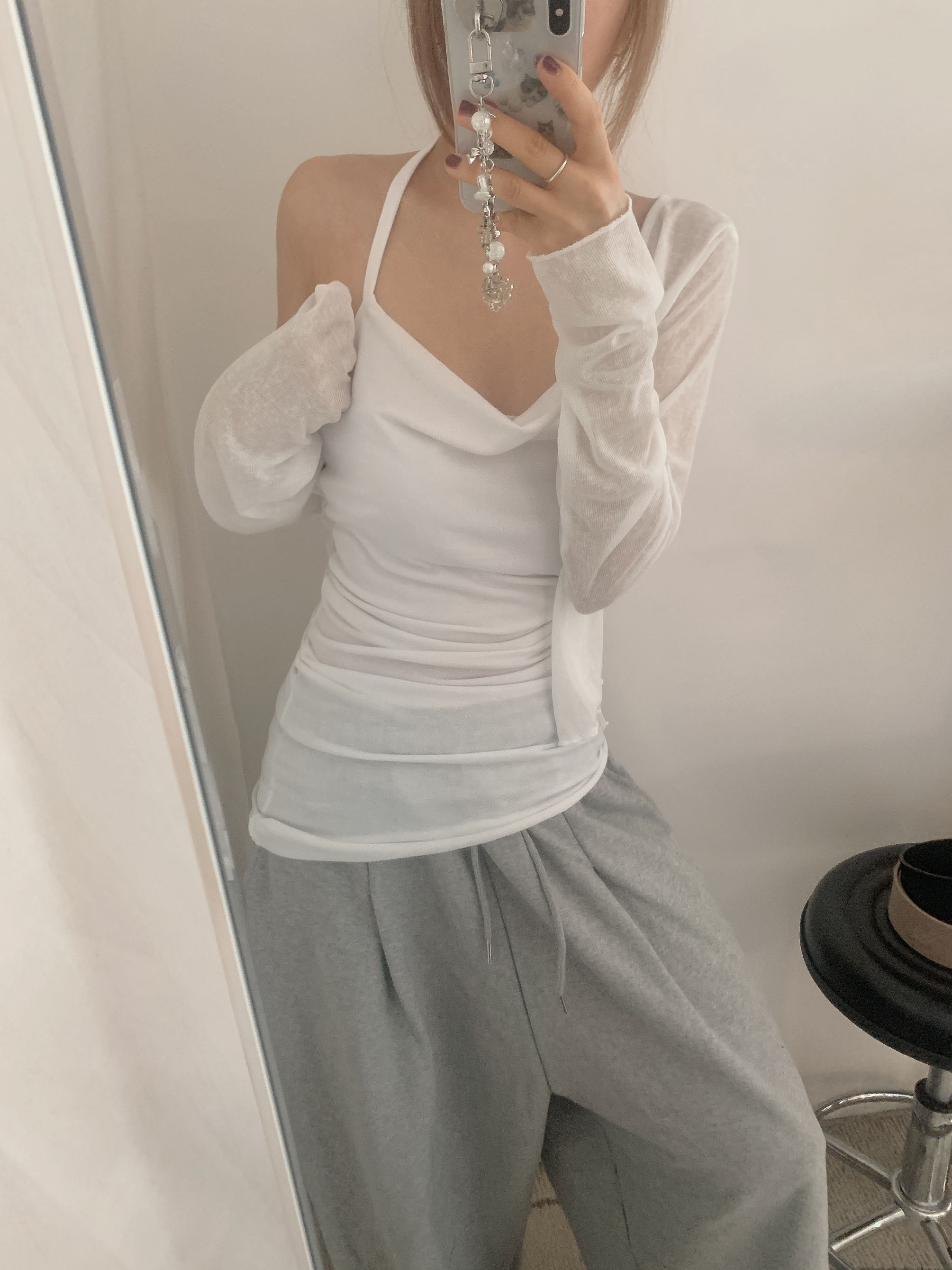 ドレープ斜めストライプキャミソール | ファッション通販サイト NUGU