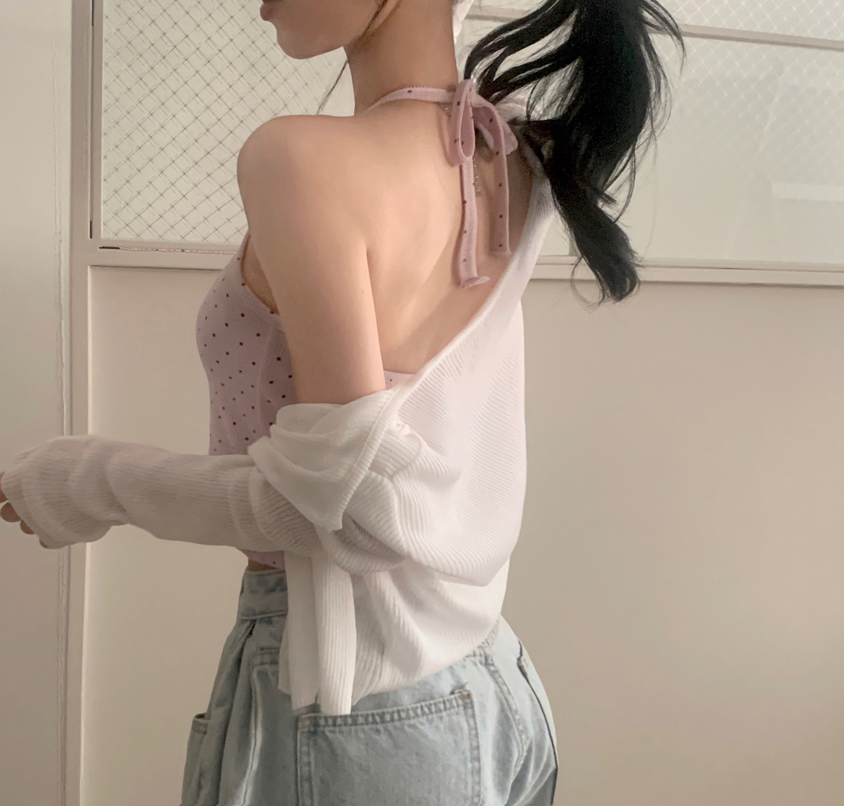 ドットホルターネックキャミソール | ファッション通販サイト NUGU