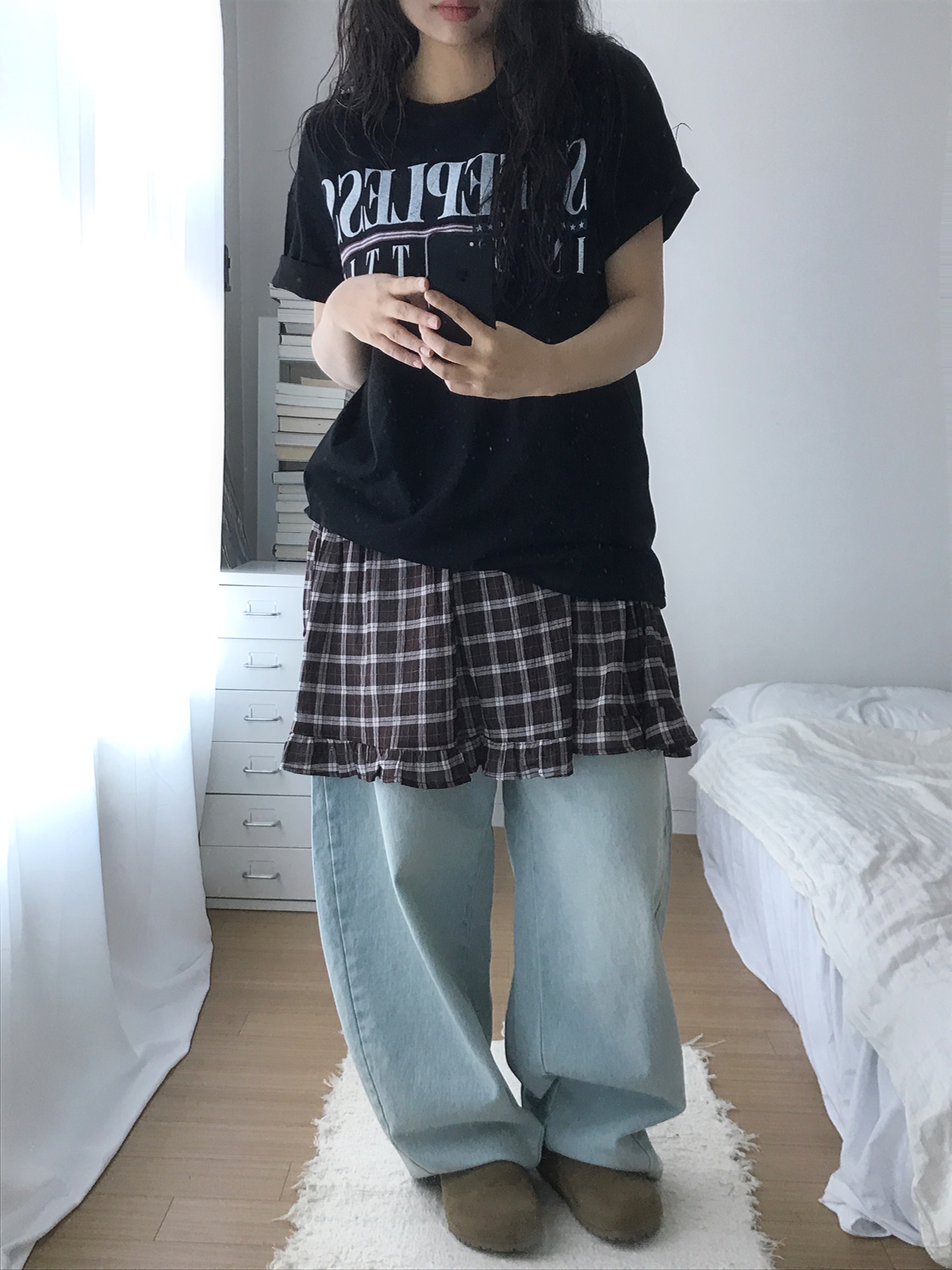 チェックフリルチュニック | ファッション通販サイト NUGU