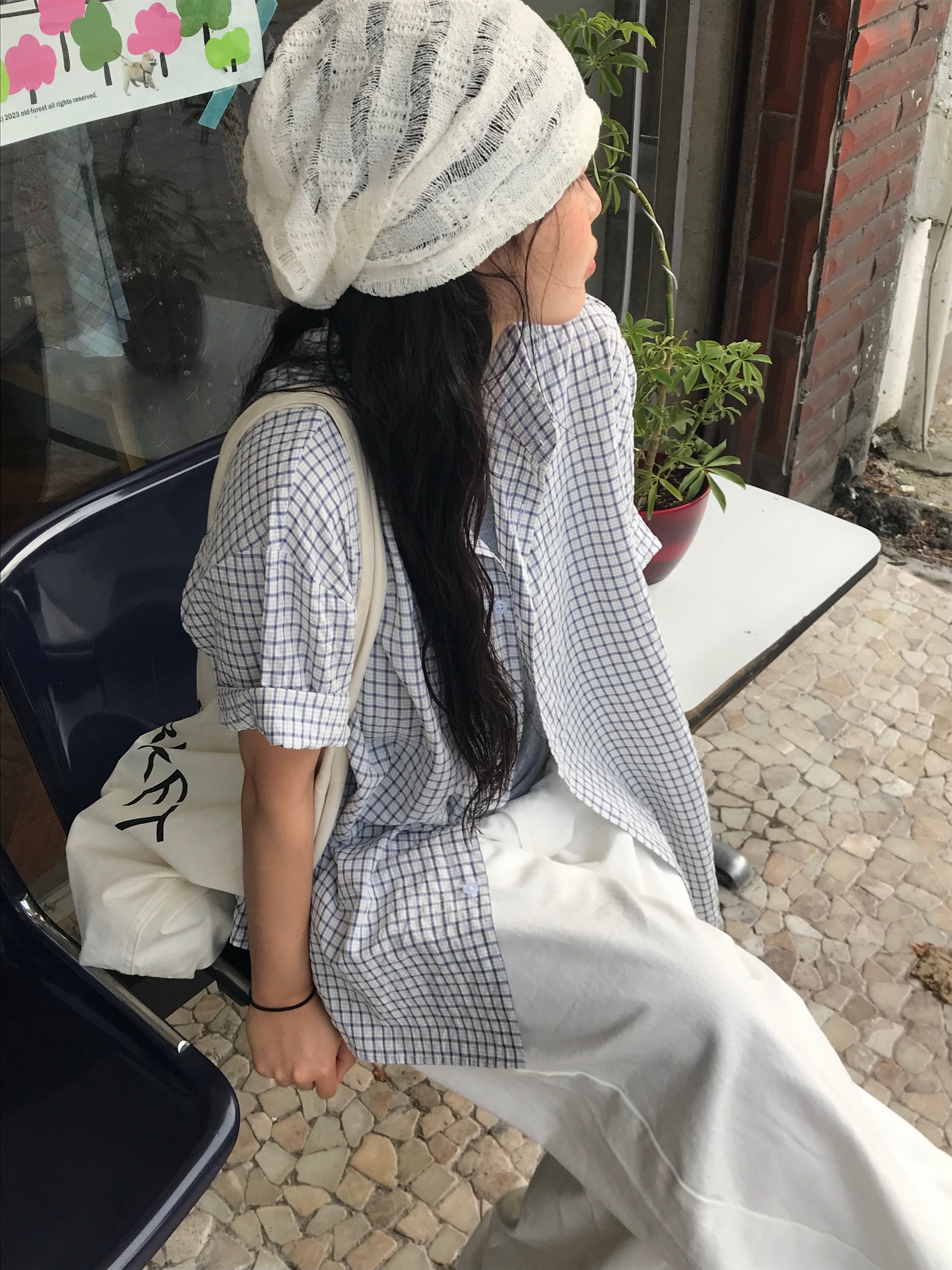 unisex]リネンオーバーサイズチェックシャツ | ファッション通販