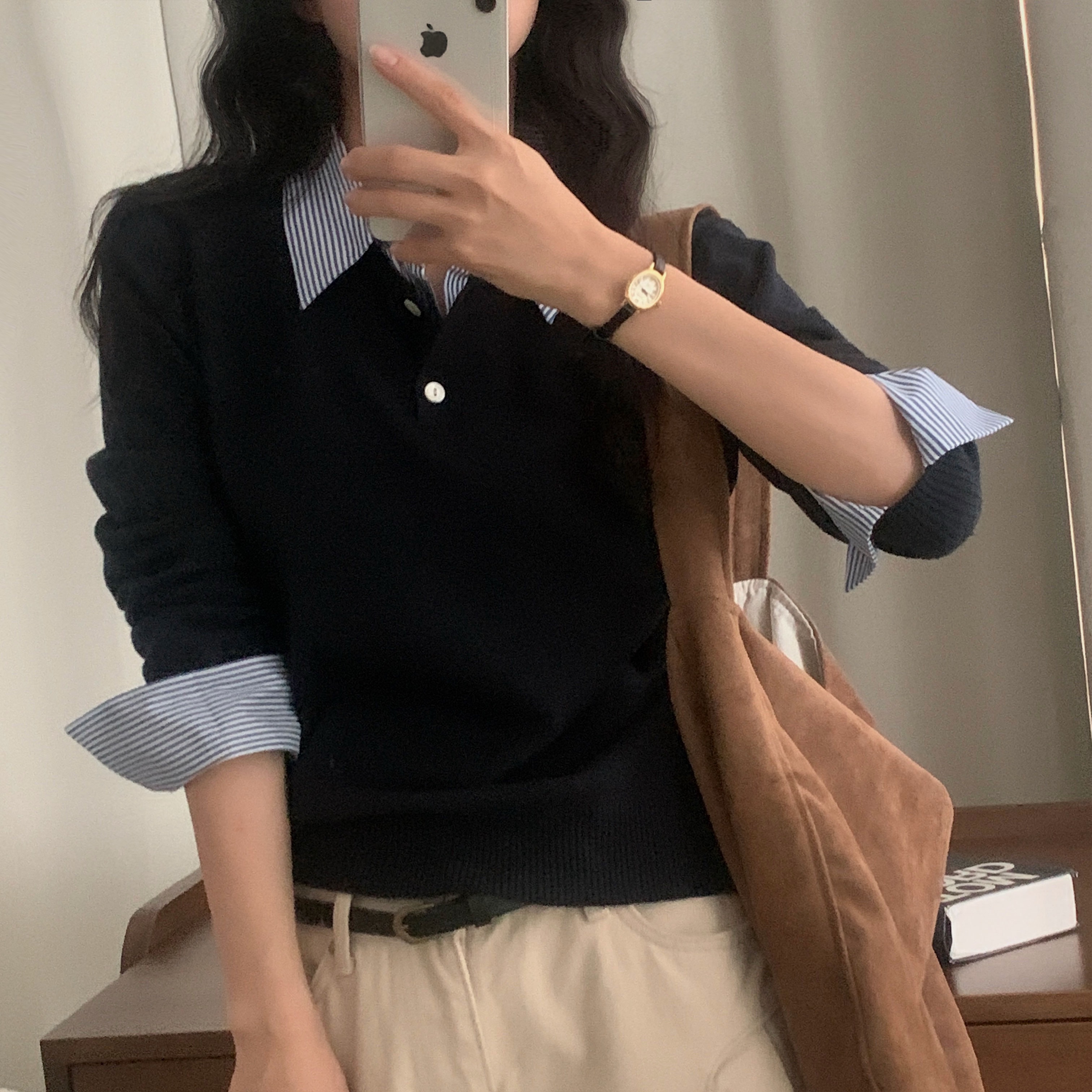 3color)シャツドッキングニット | ファッション通販サイト NUGU