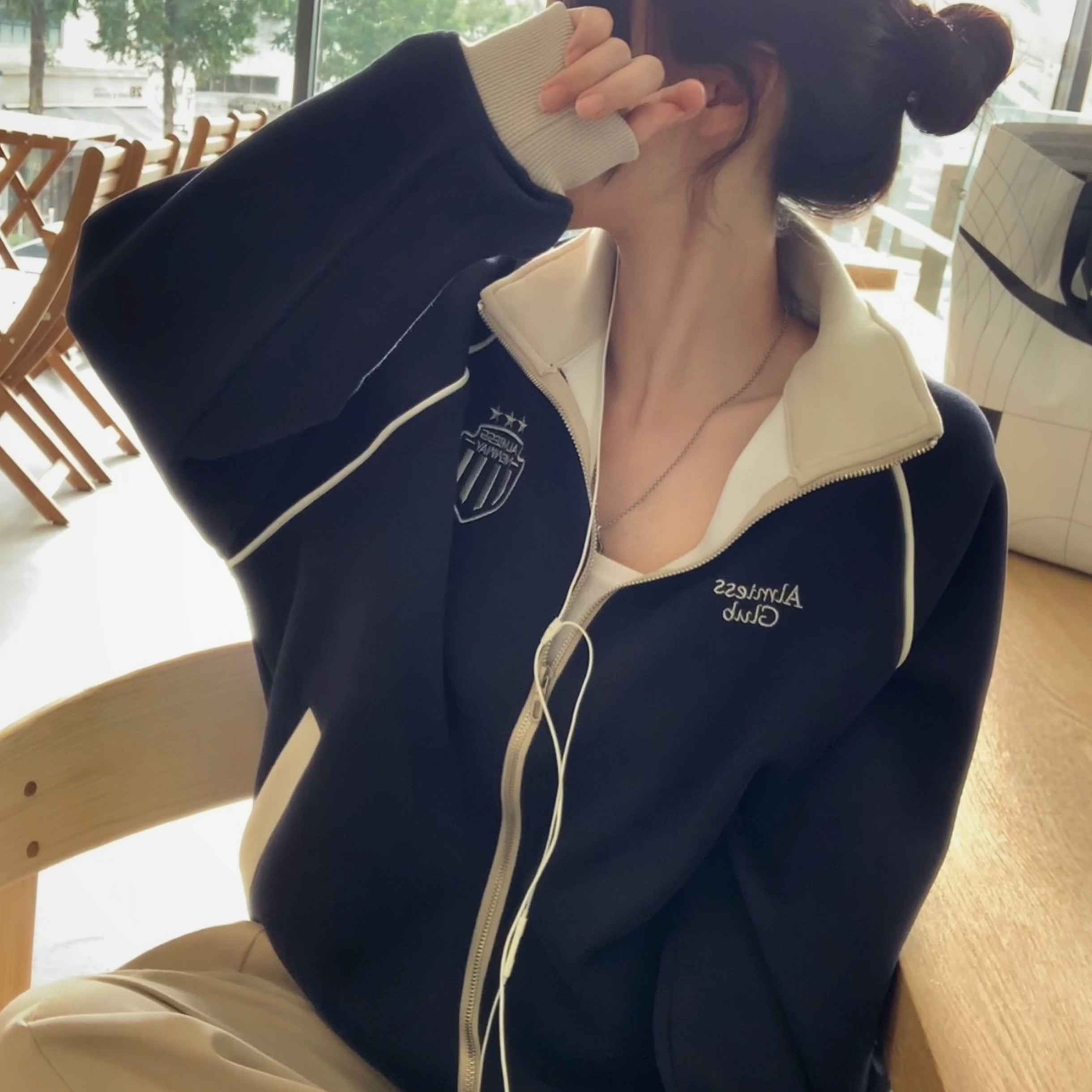 オーバーサイズバイカラーパーカー | ファッション通販サイト NUGU