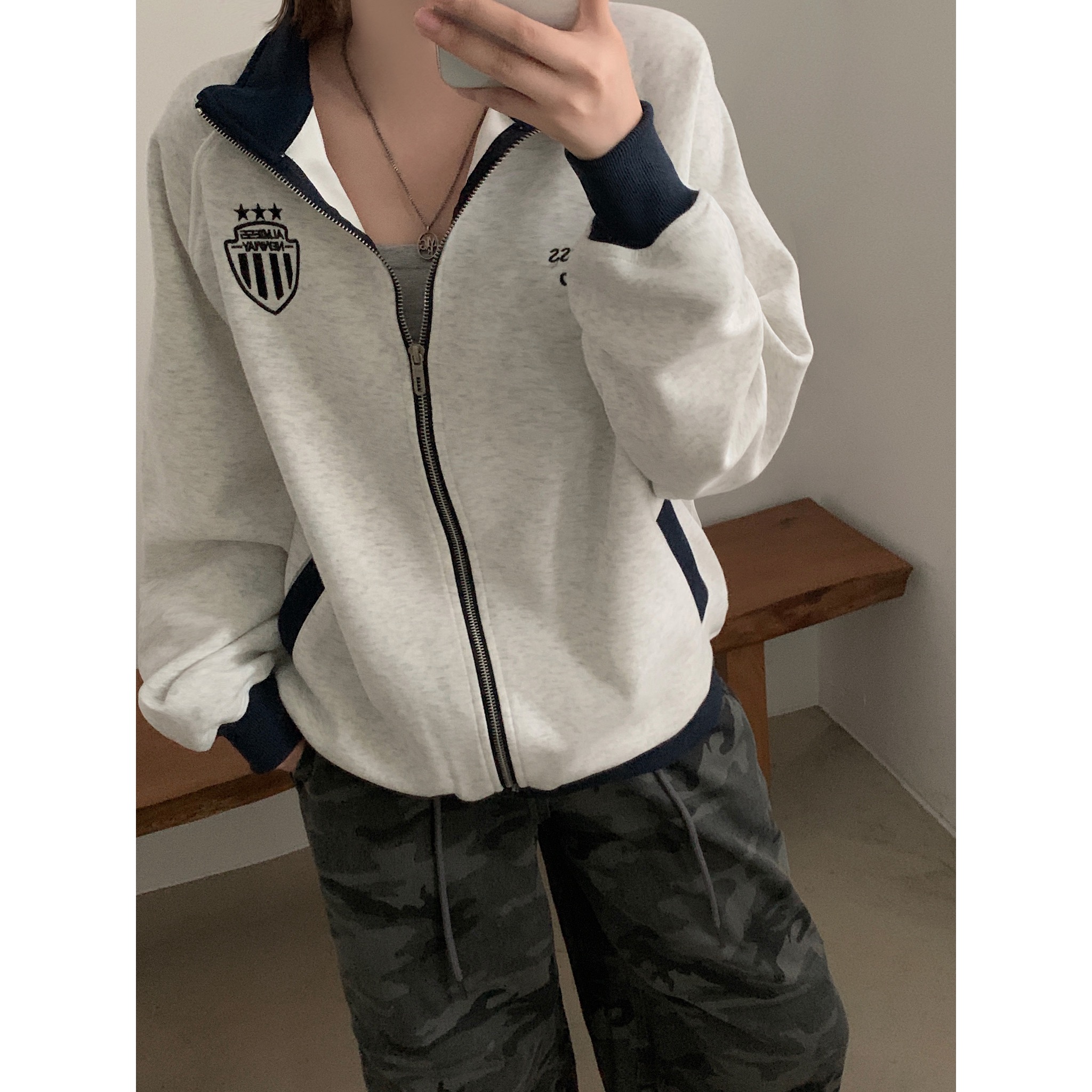 オーバーサイズバイカラーパーカー | ファッション通販サイト NUGU