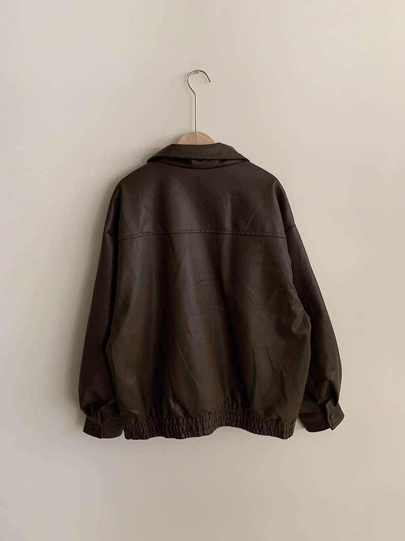 ルーズフィットレザージャケット | ファッション通販サイト NUGU