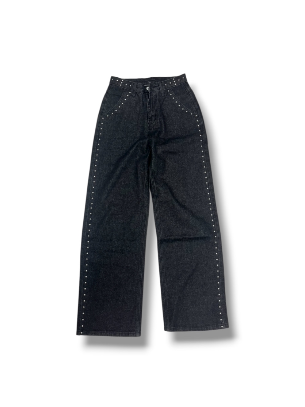 スタッズ ワイド デニム パンツ | ファッション通販サイト NUGU
