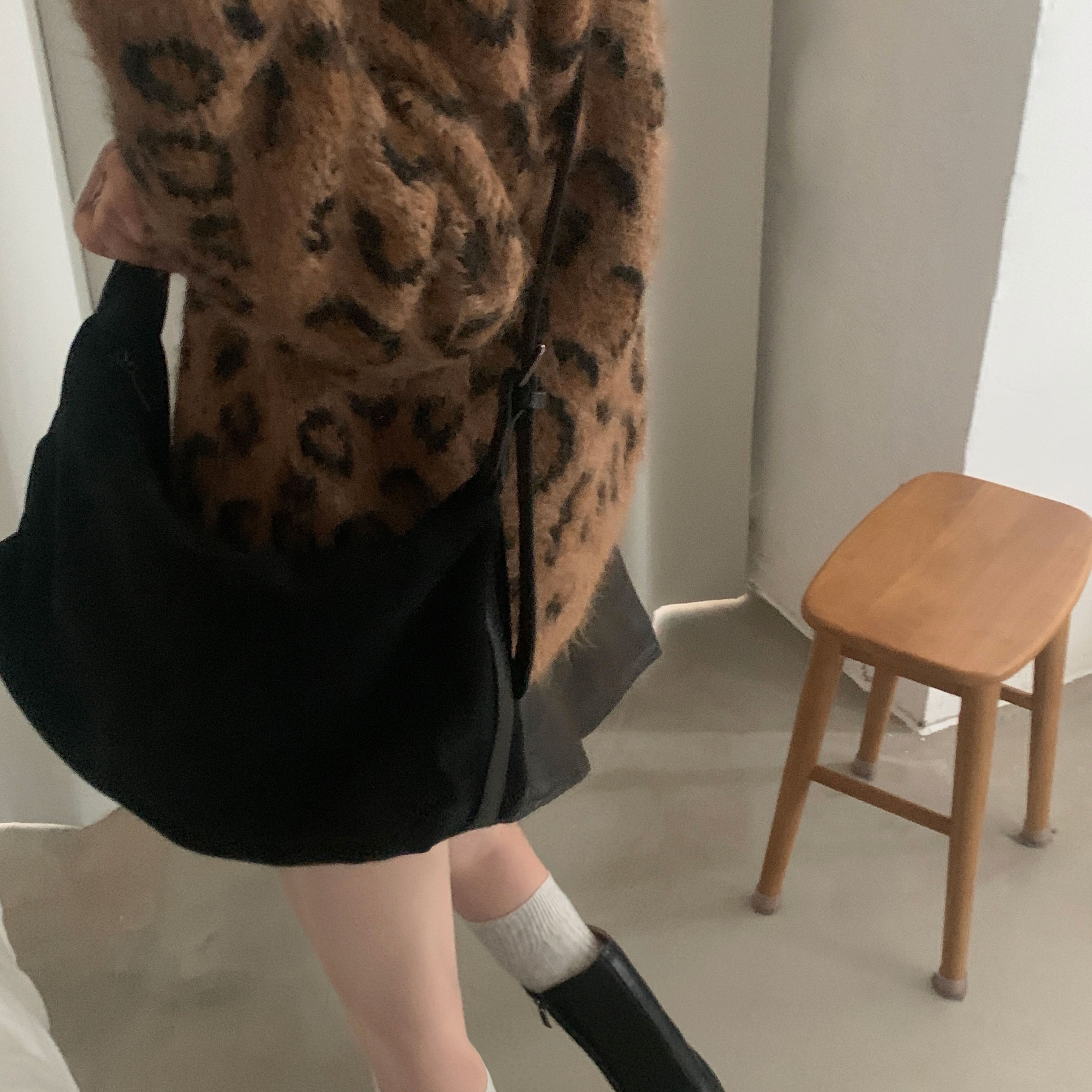 【美品】Valentino　ロングカーディガン　アンゴラ　レオパード　M 美品】Valentino ロングカーディガン アンゴラ レオパード M