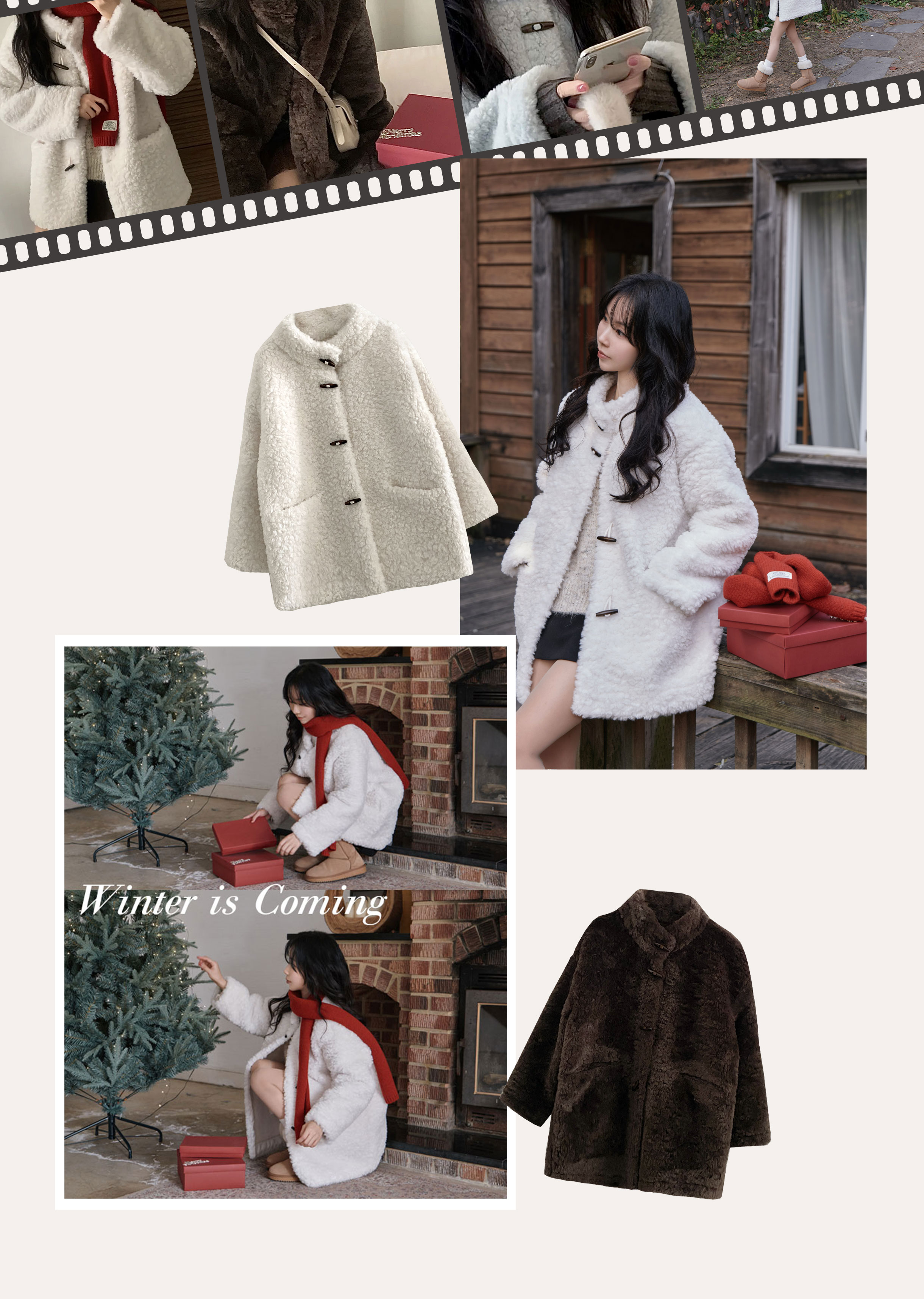 3 color) ボアダッフルミディ丈コート | ファッション通販サイト NUGU