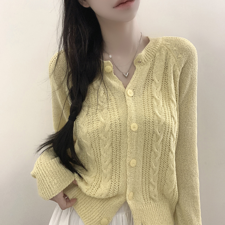 6 color)ケーブルボタンニットカーディガン | ファッション通販サイト NUGU