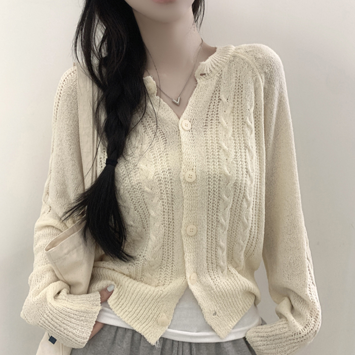 6 color)ケーブルボタンニットカーディガン | ファッション通販サイト NUGU