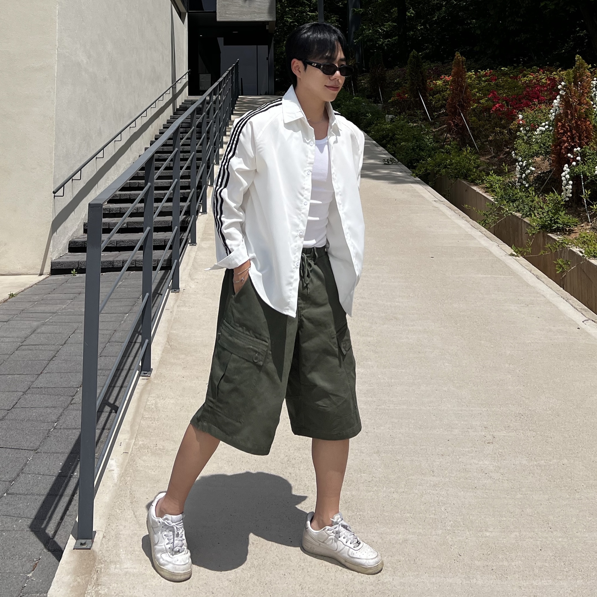 아렌 피그먼트 카치온 카고 버뮤다 반바지 (2color)