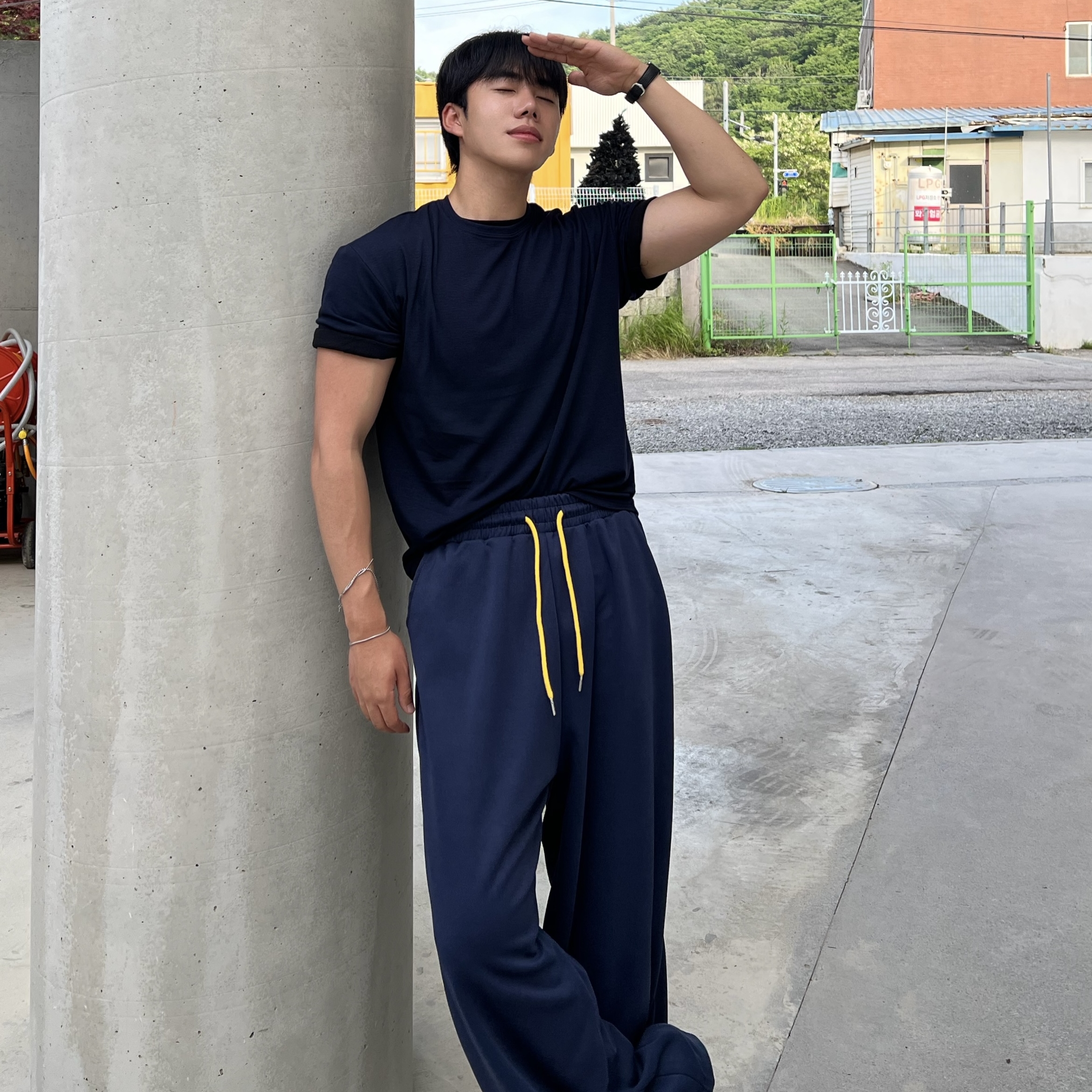 위블 크롭 레이어드 반팔 (9color)