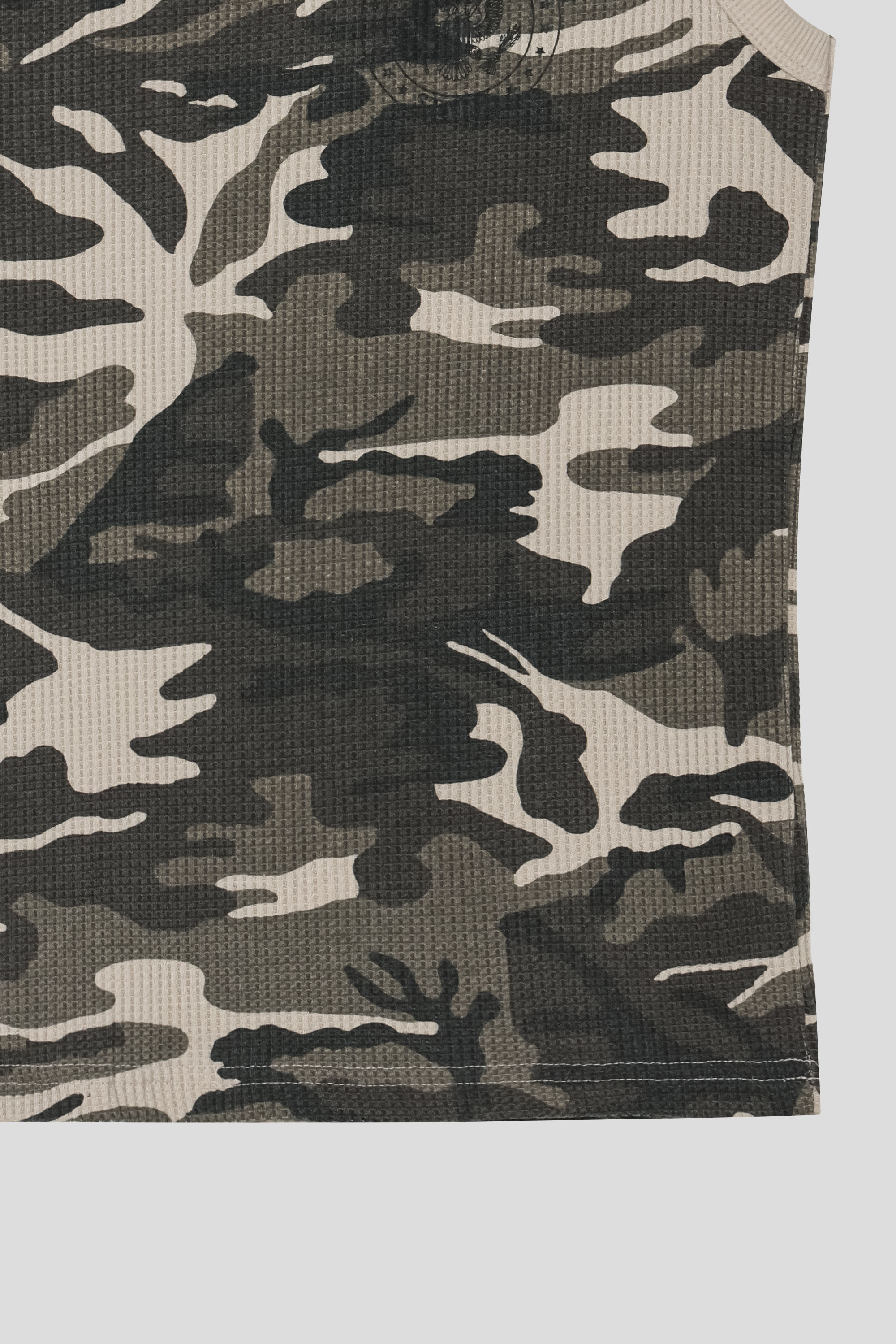 아렌 골지 엠블럼 백프린팅 나시 (3color)