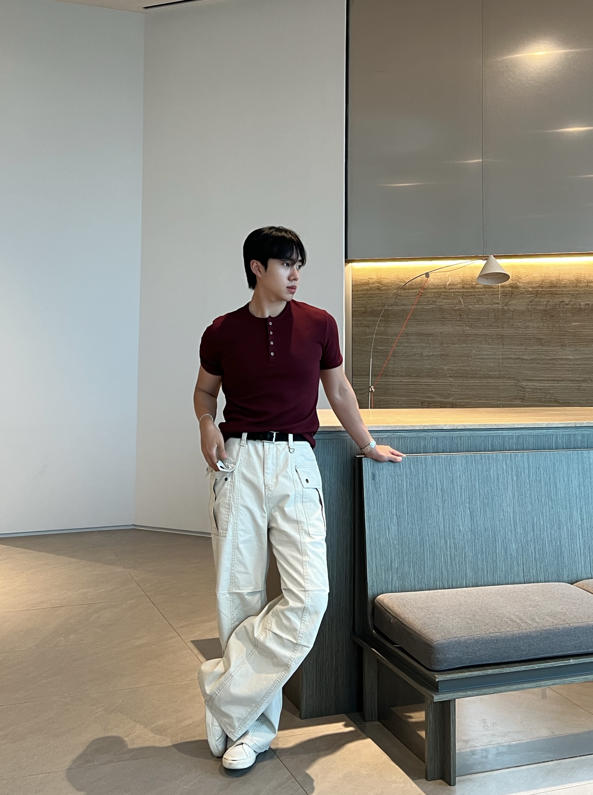 디르 딥 다잉 D링 절개 팬츠 (2color)