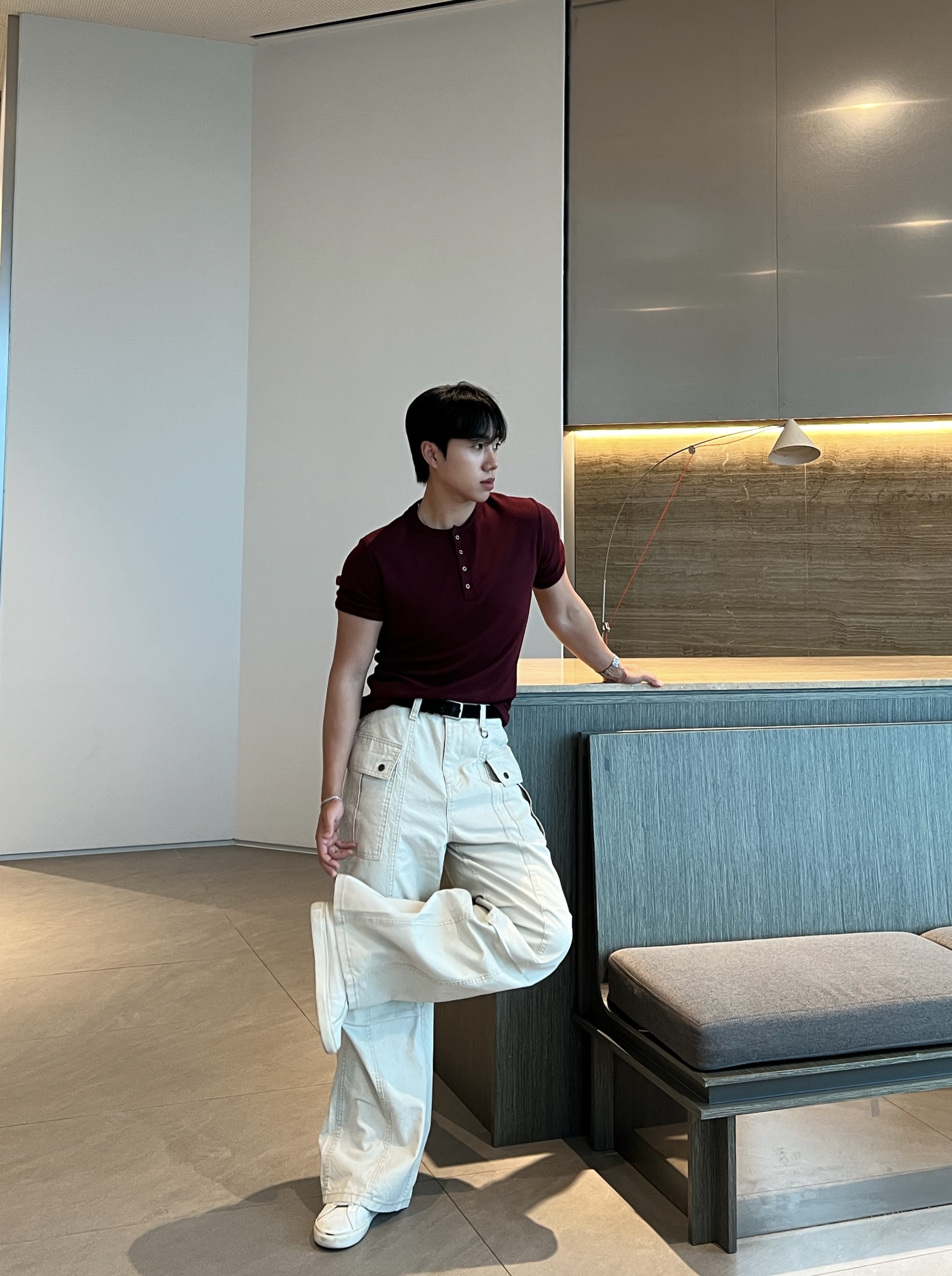 디르 딥 다잉 D링 절개 팬츠 (2color)