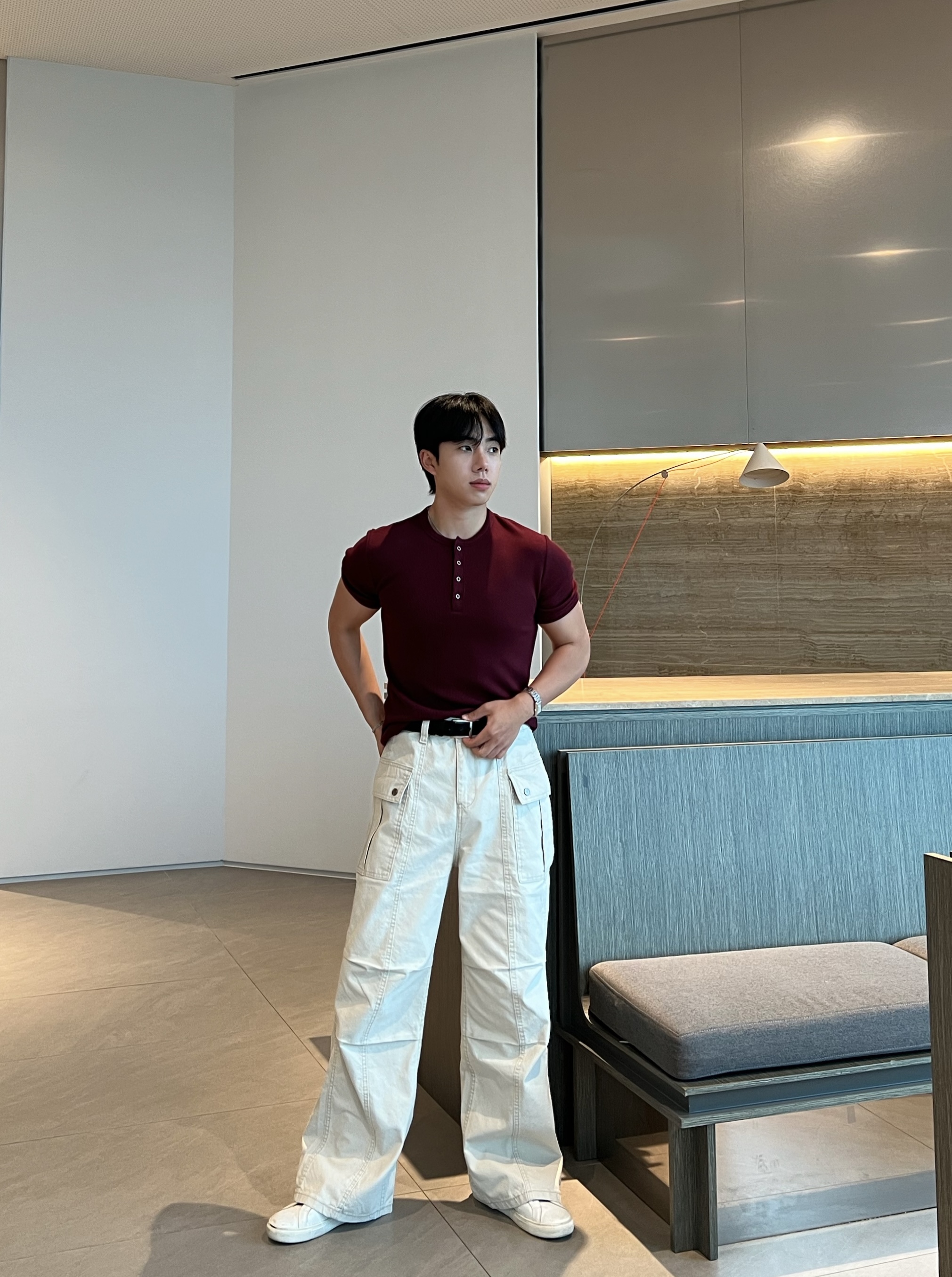 디르 딥 다잉 D링 절개 팬츠 (2color)