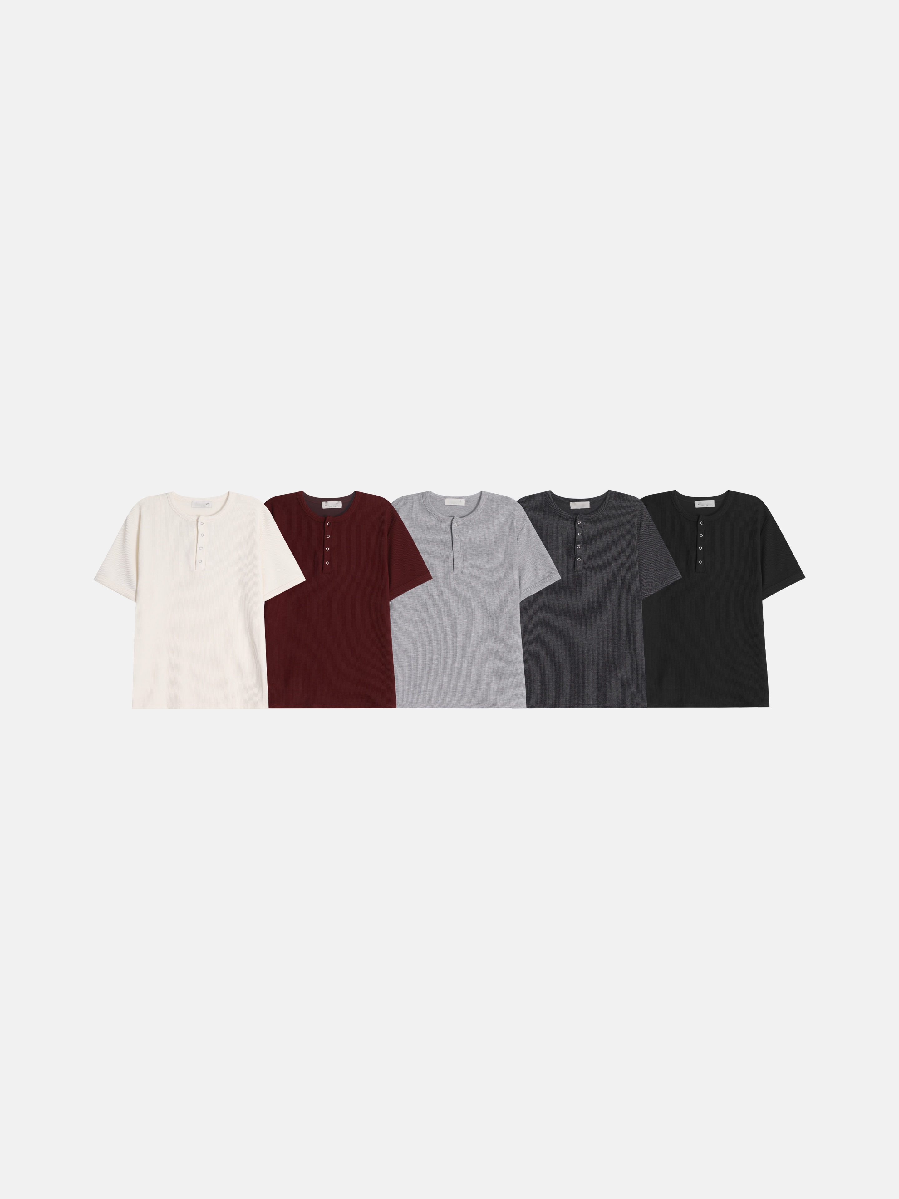 데텐 스냅 헨리넥 반팔 (5color)