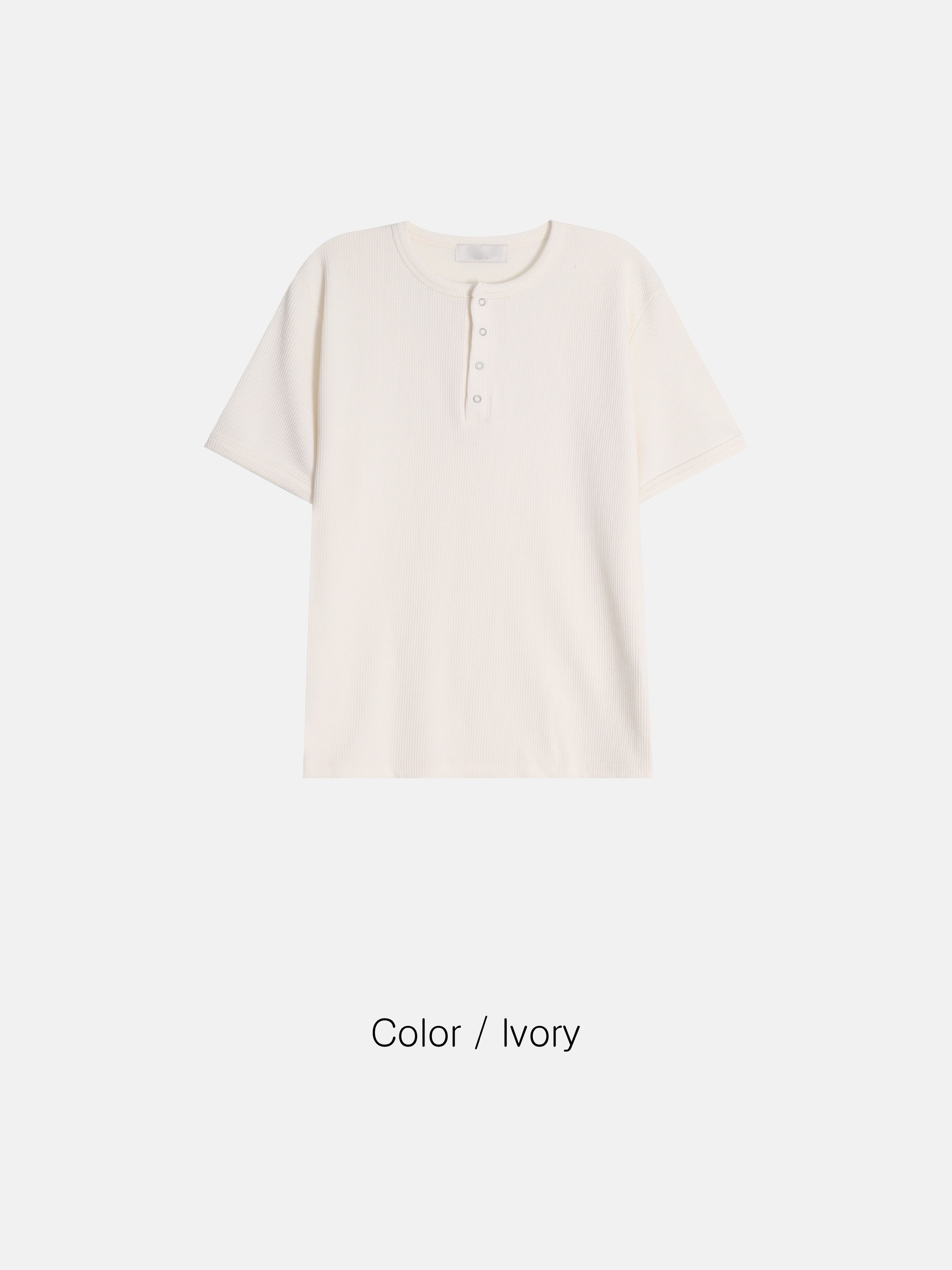 데텐 스냅 헨리넥 반팔 (5color)