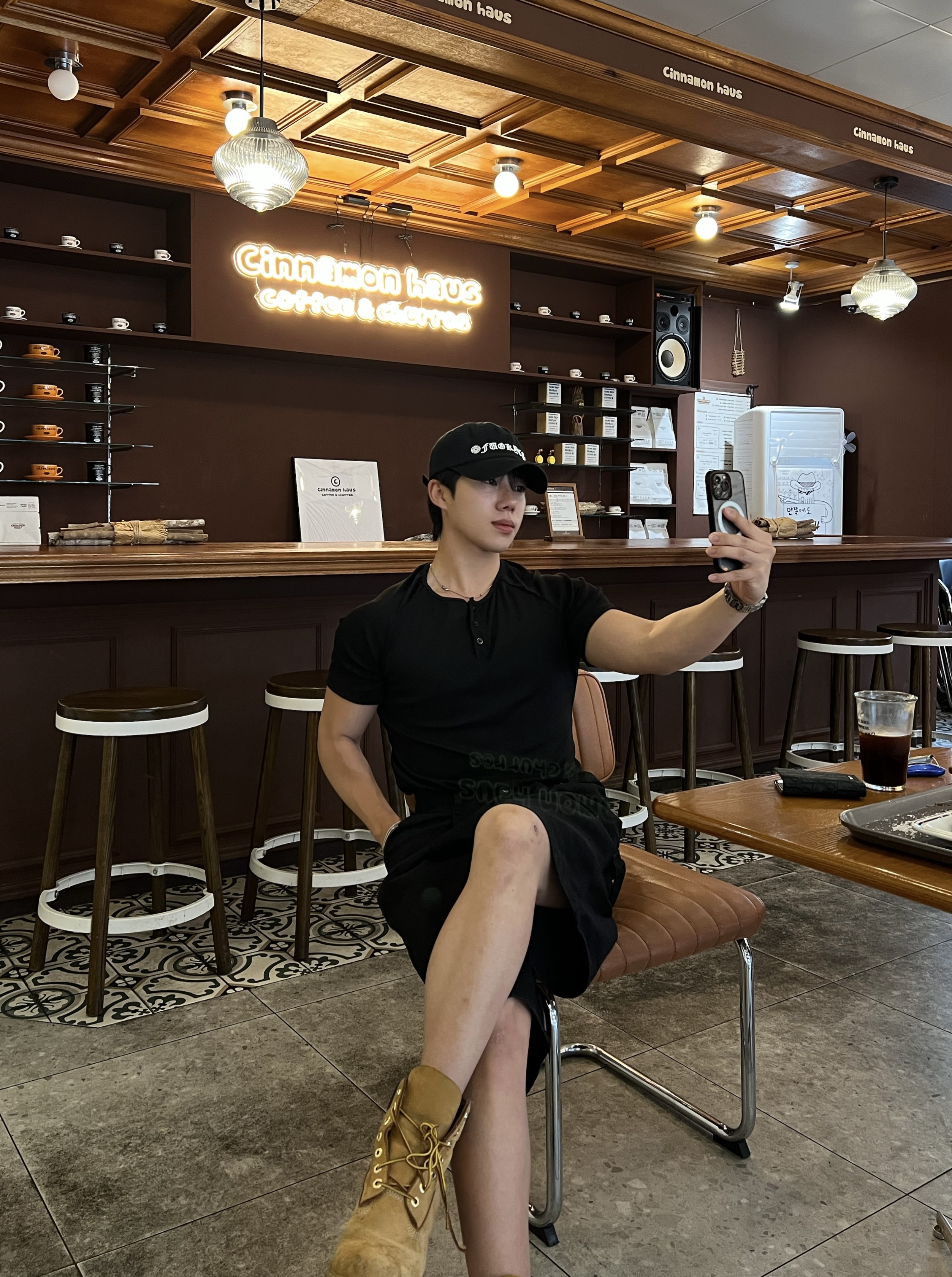 원스톤 카모 크롬 모자 (3color)
