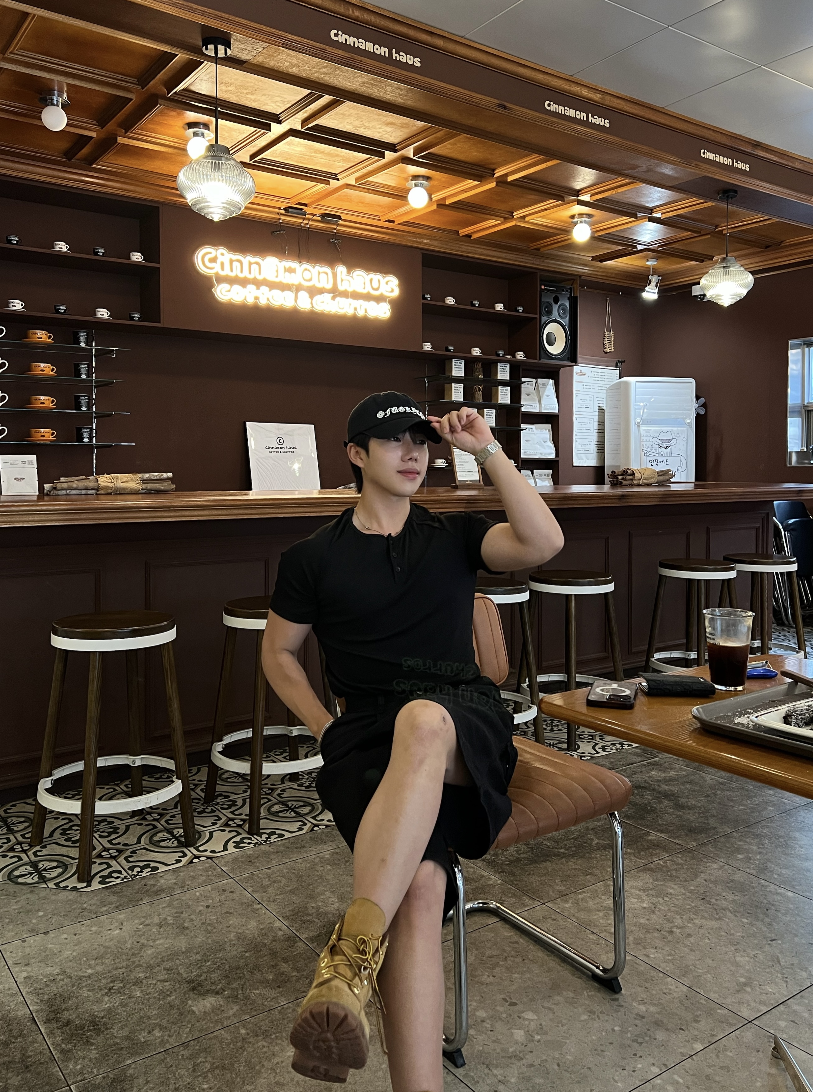 원스톤 카모 크롬 모자 (3color)