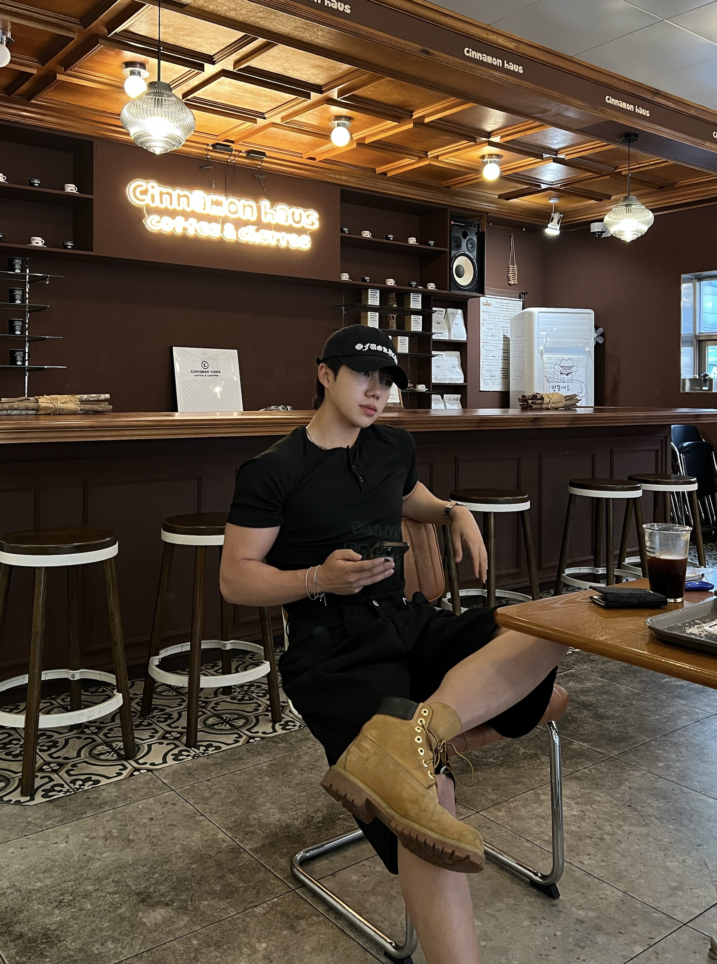 원스톤 카모 크롬 모자 (3color)