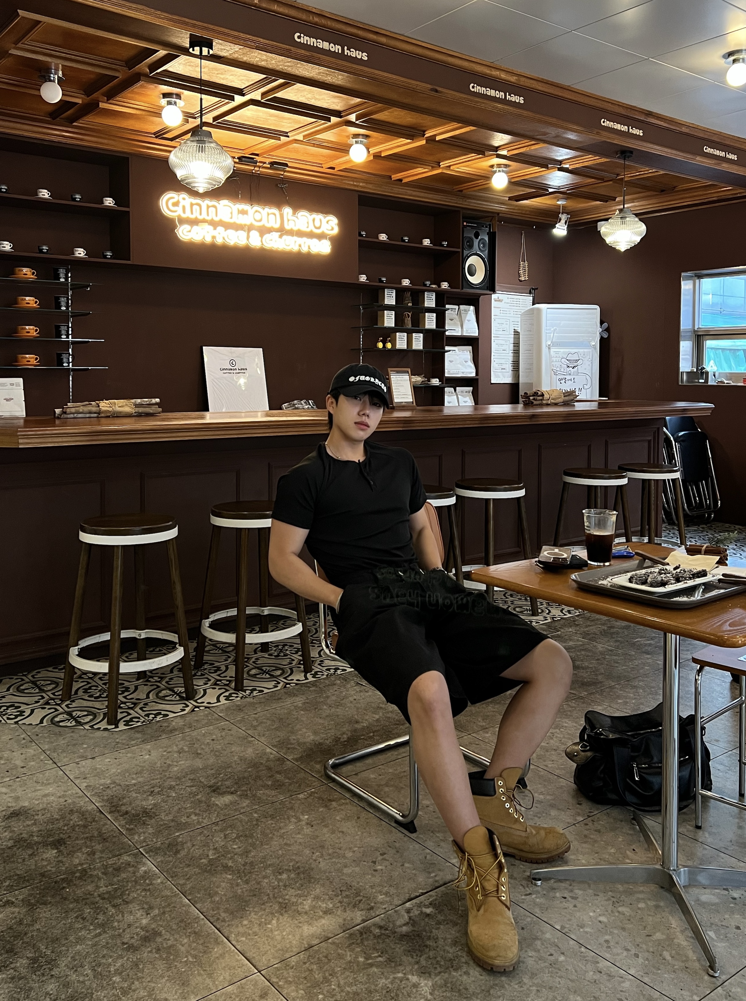 원스톤 카모 크롬 모자 (3color)