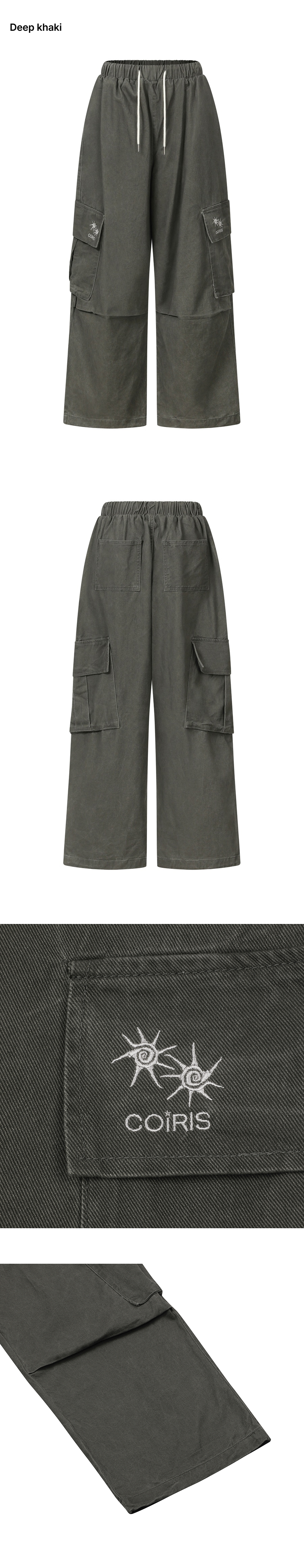 PIGMENT CARGO PANTS - 2 COLORS BLACK