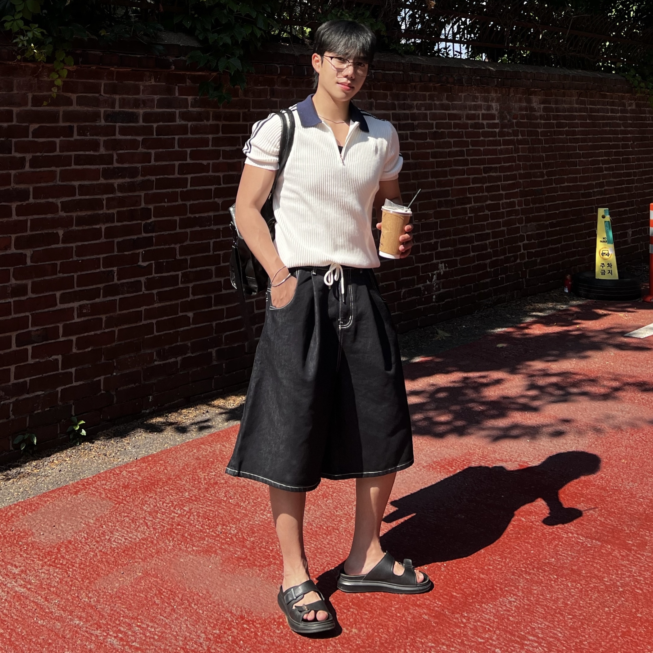 아블 논페이드 데님 버뮤다 팬츠 (1color)