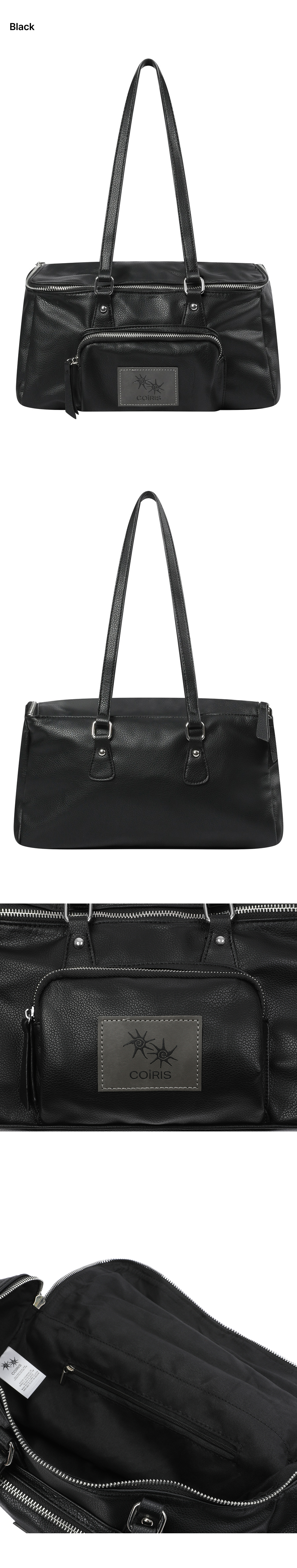 SQUARE SHOULDER BAG - 2 COLORS BLACK