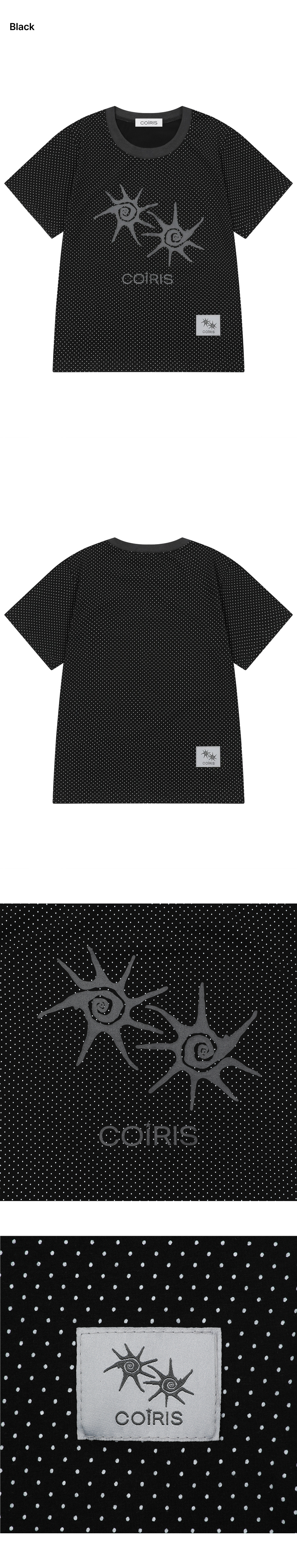 SOLUNA DOT CONTRAST SHORT SLEEVE TEE - 5 COLORS BLACK