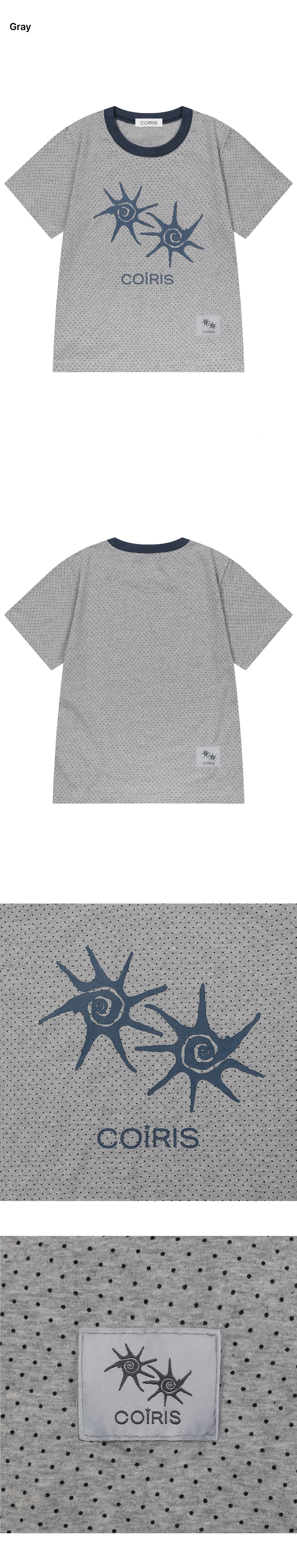 SOLUNA DOT CONTRAST SHORT SLEEVE TEE - 5 COLORS BLACK
