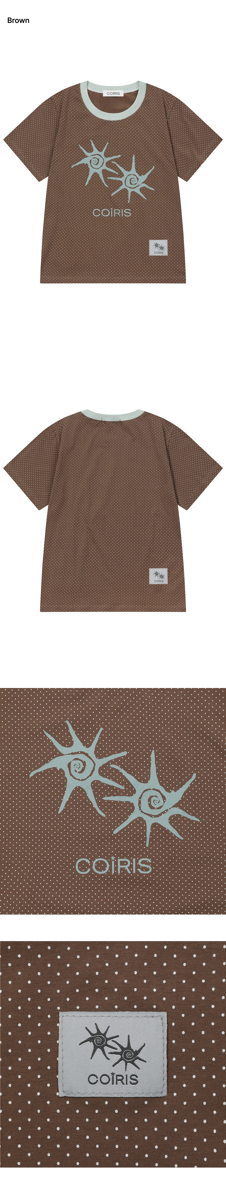 SOLUNA DOT CONTRAST SHORT SLEEVE TEE - 5 COLORS BLACK