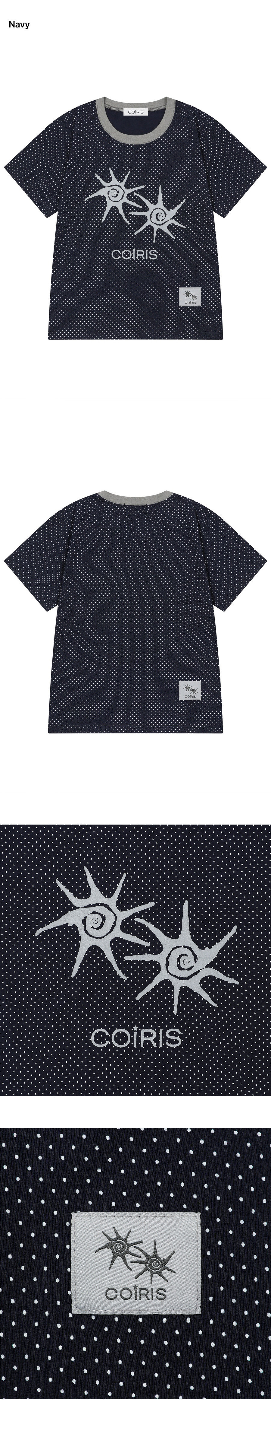 SOLUNA DOT CONTRAST SHORT SLEEVE TEE - 5 COLORS BLACK