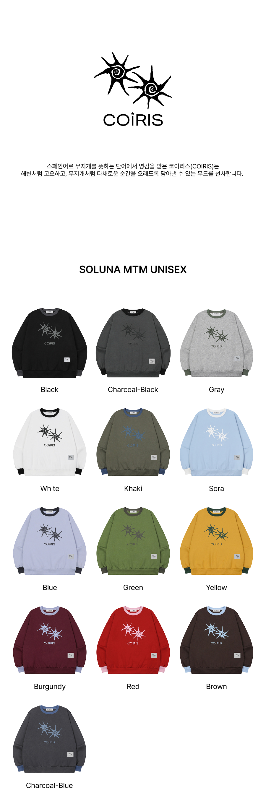 SWEATSHIRT - 11 COLORS CHARCOAL