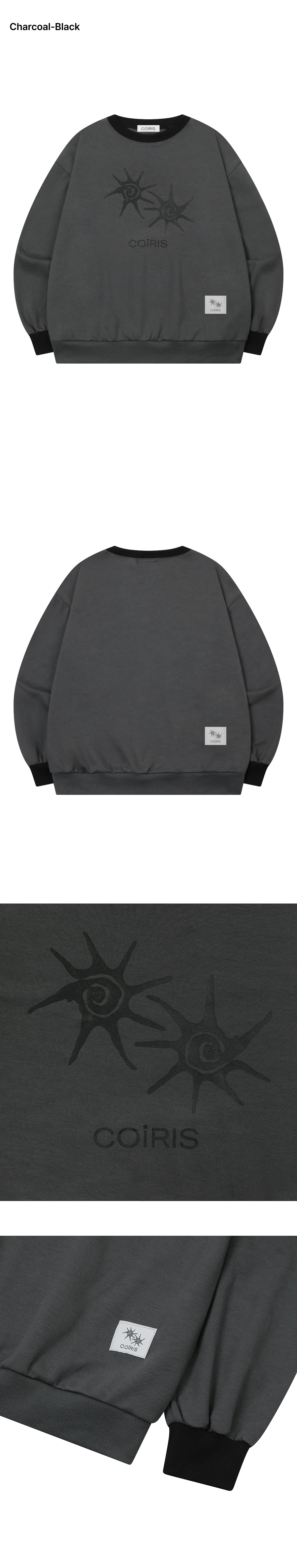 SWEATSHIRT - 11 COLORS CHARCOAL