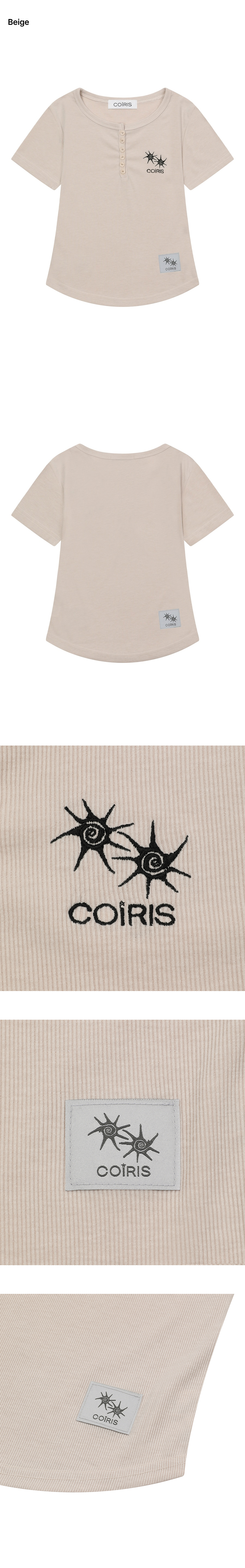 ARINA BUTTON CROP ROLL SHORT SLEEVE TEE - 4 COLORS BLACK