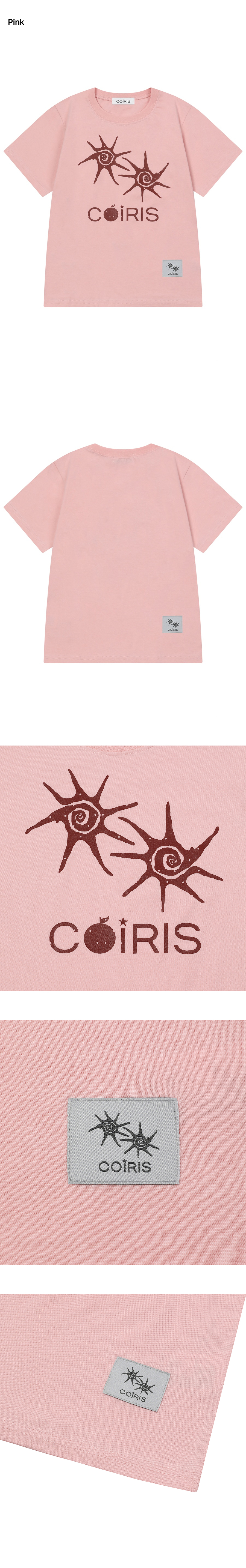 DOT SHORT SLEEVE TEE - 2 COLORS PINK